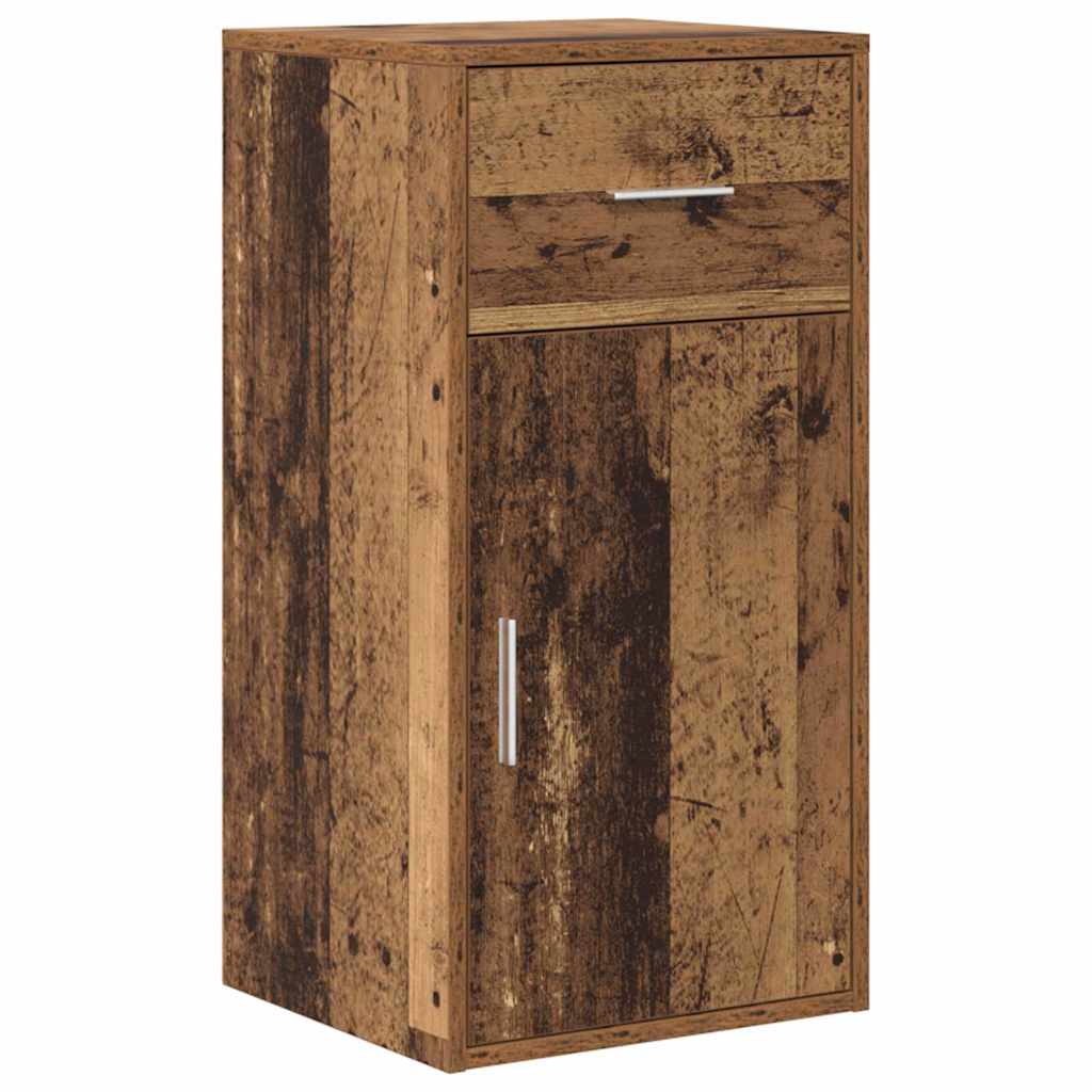 Eckschreibtisch mit Tür Altholz 102 x 50 x 75 cm Holzwerkstoff