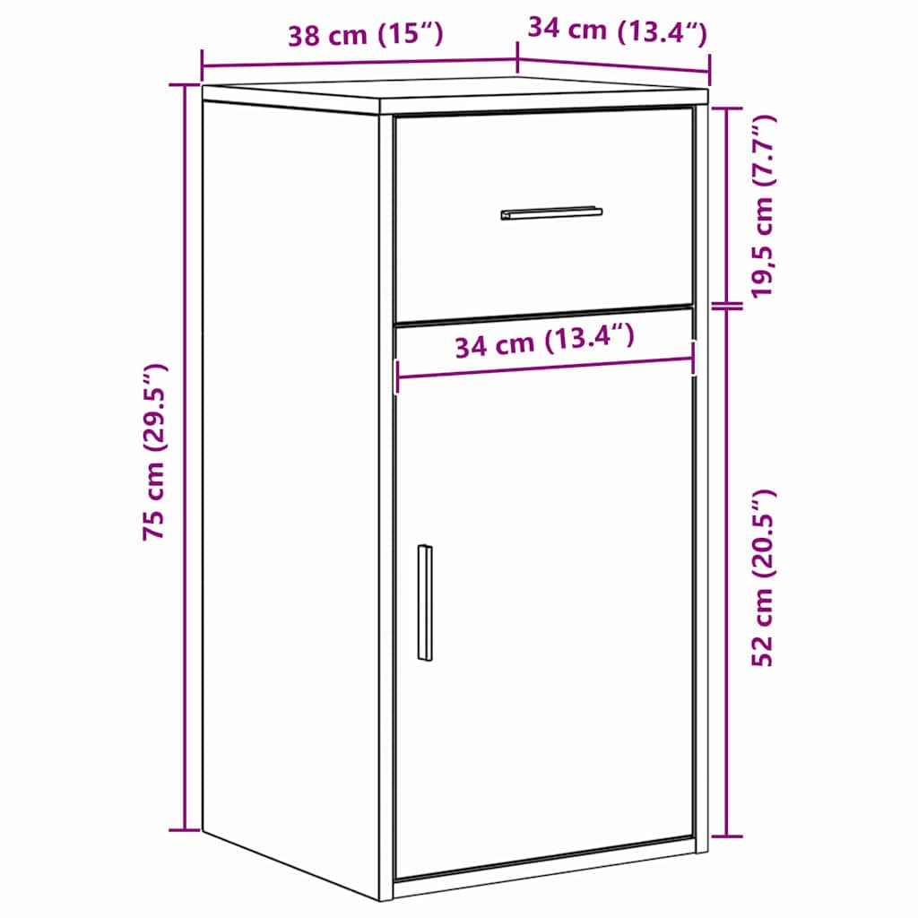 Eck-Schreibtisch mit Schubladen Altholz 102 x 88 x 75 cm