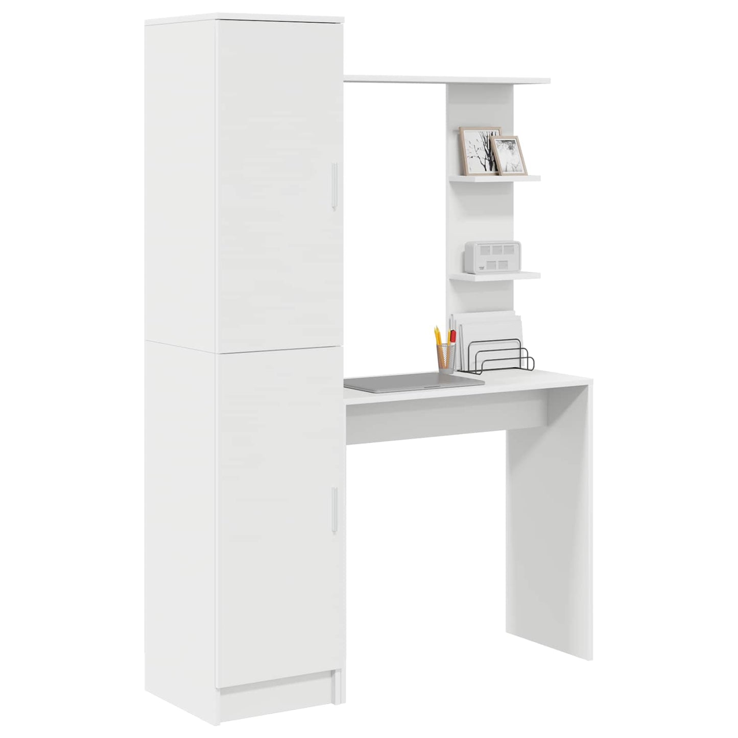 Schreibtisch Weiß 113,5 x 39 x 168 cm 2 stk.