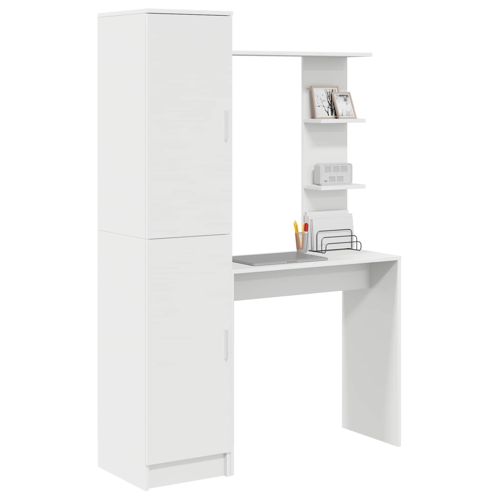 Schreibtisch Weiß 113,5 x 39 x 168 cm 2 stk.