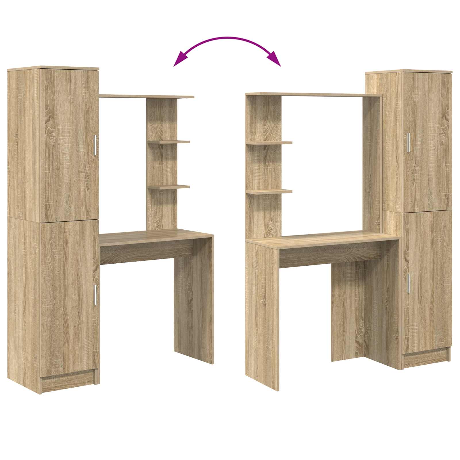 Schreibtisch 2 pcs Sonoma-Eiche