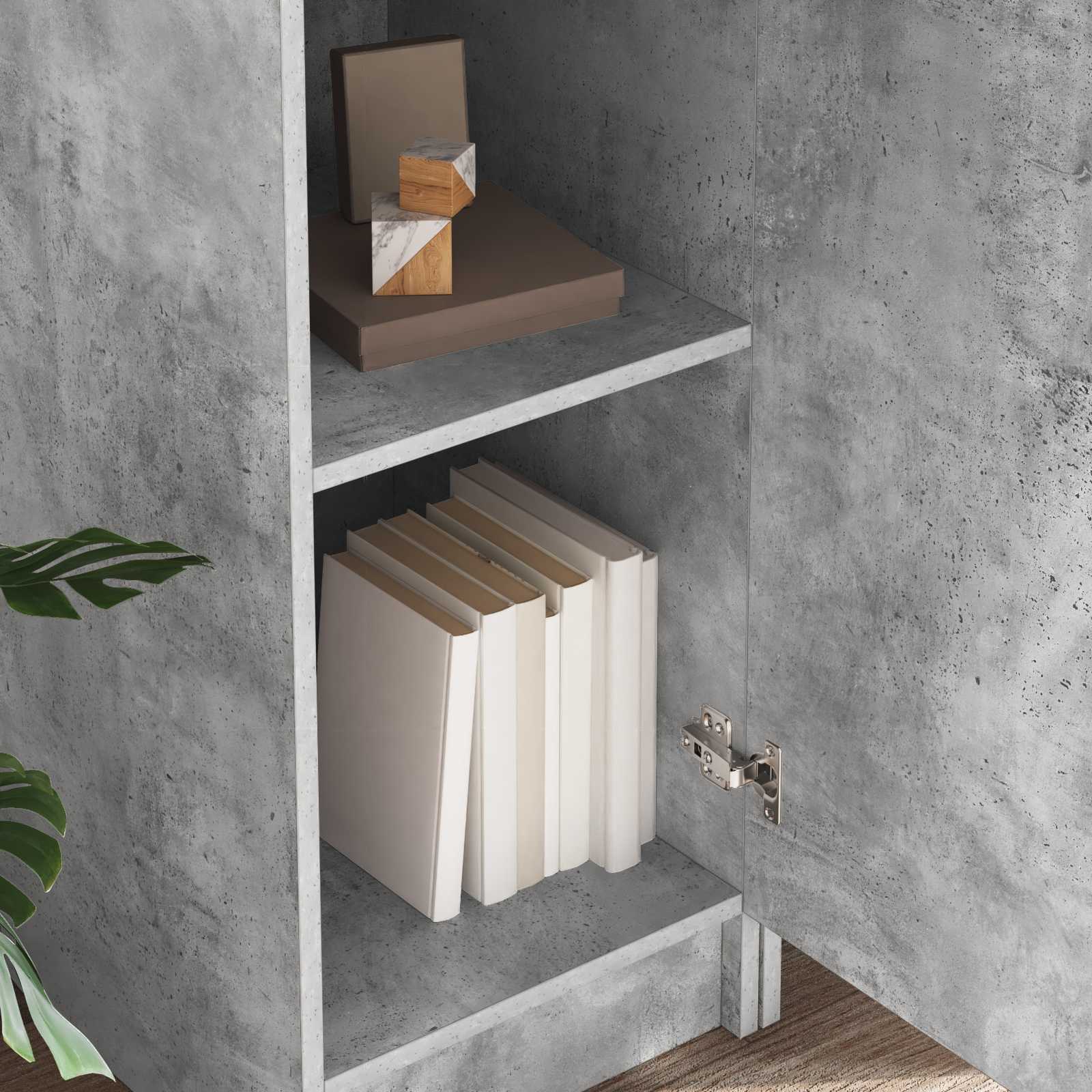 Schreibtisch Beton Grau 113,5 x 39 x 168 cm 2 stk.