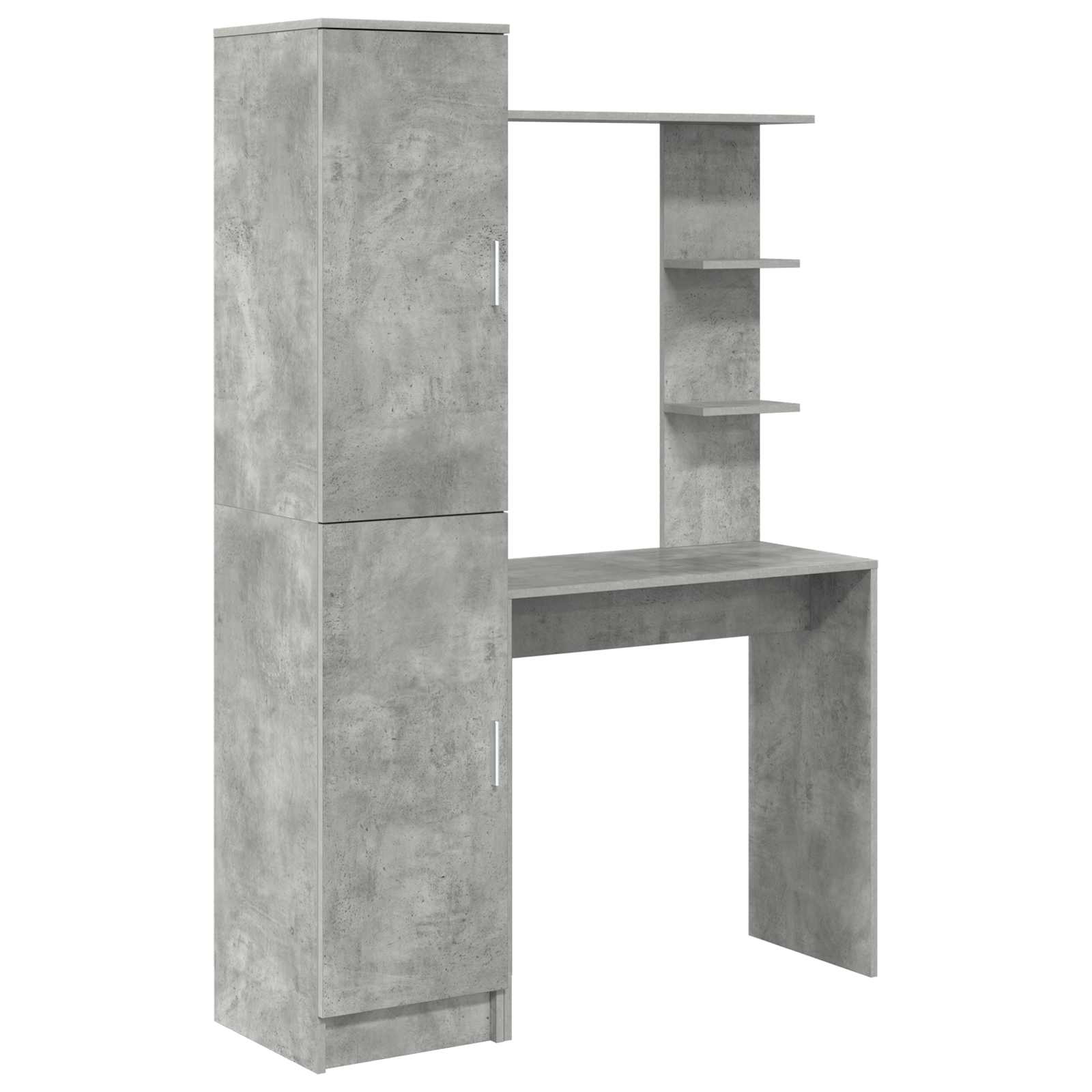 Schreibtisch Beton Grau 113,5 x 39 x 168 cm 2 stk.