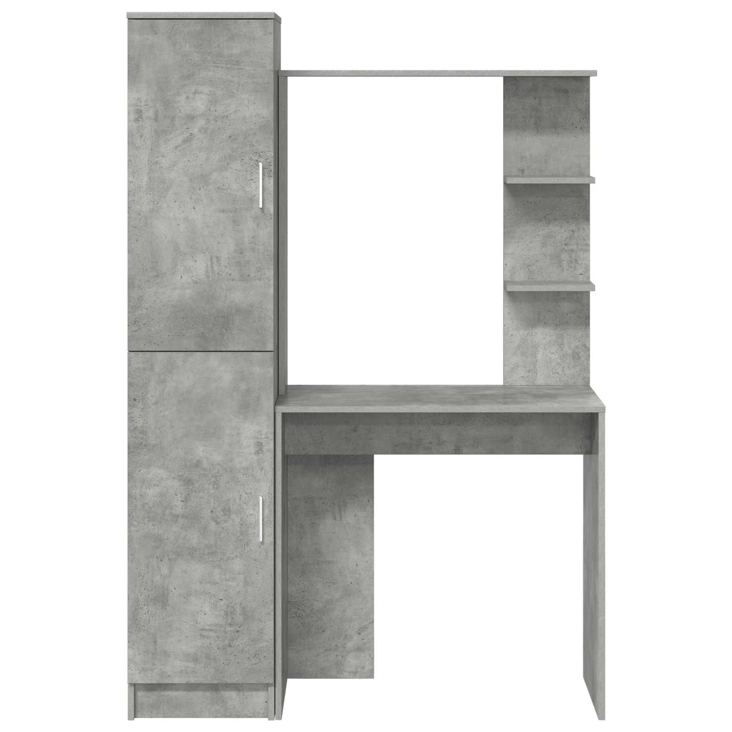 Schreibtisch Beton Grau 113,5 x 39 x 168 cm 2 stk.