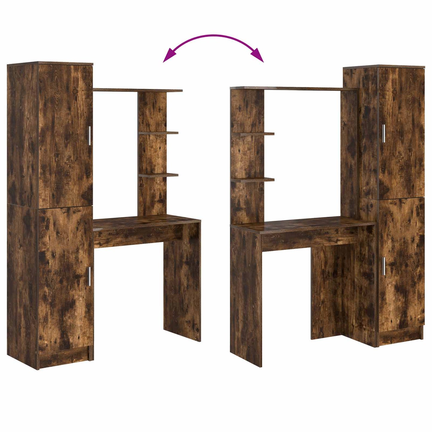 Schreibtisch 2 pcs Geräucherte Eiche