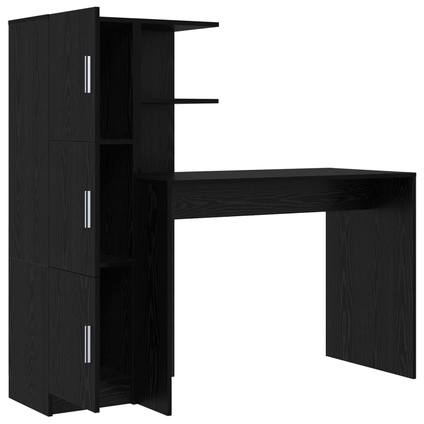 Schreibtisch Schwarz Eichen-Optik 133,5 x 50 x 124 cm 2 stk.
