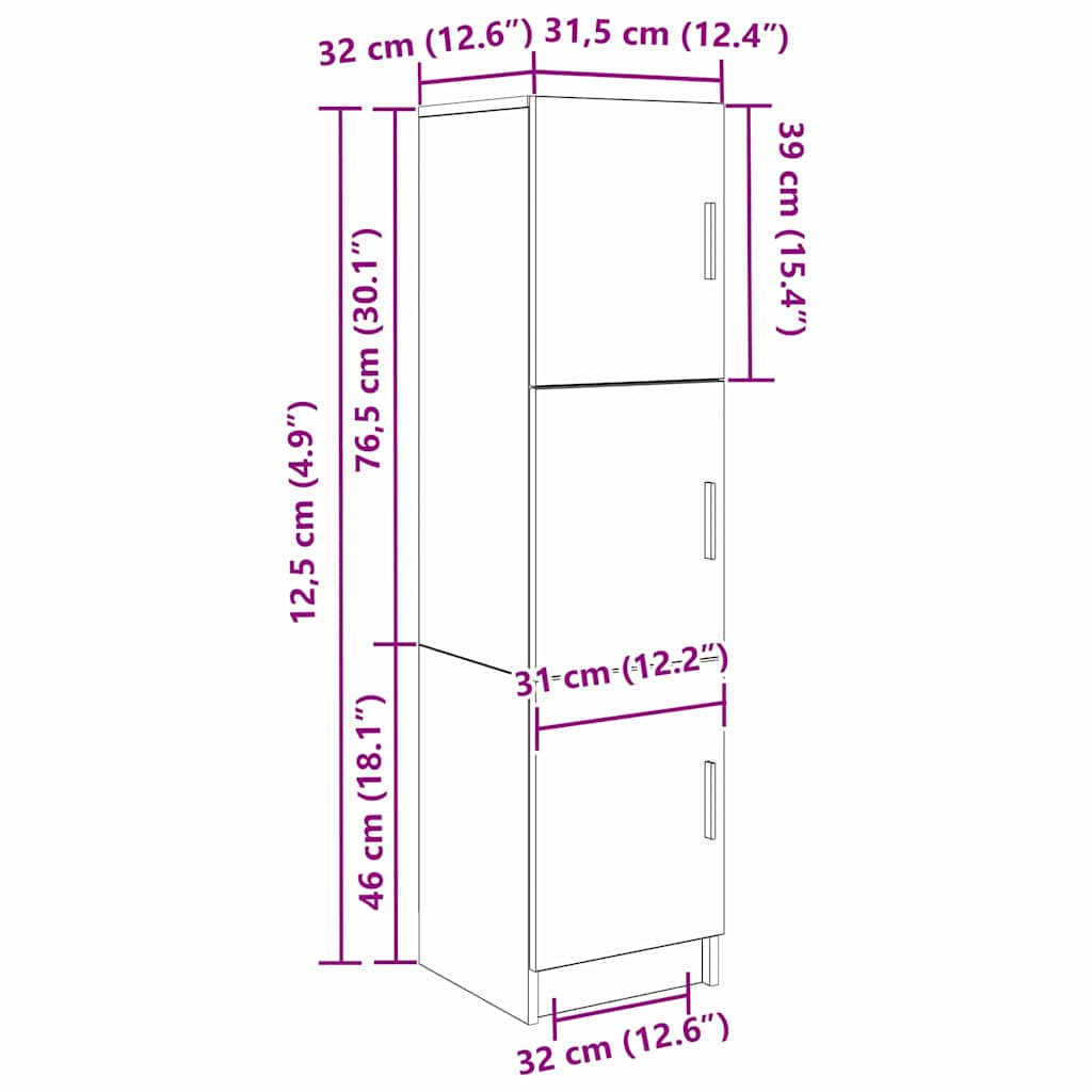 Schreibtisch Schwarz Eichen-Optik 133,5 x 50 x 124 cm 2 stk.