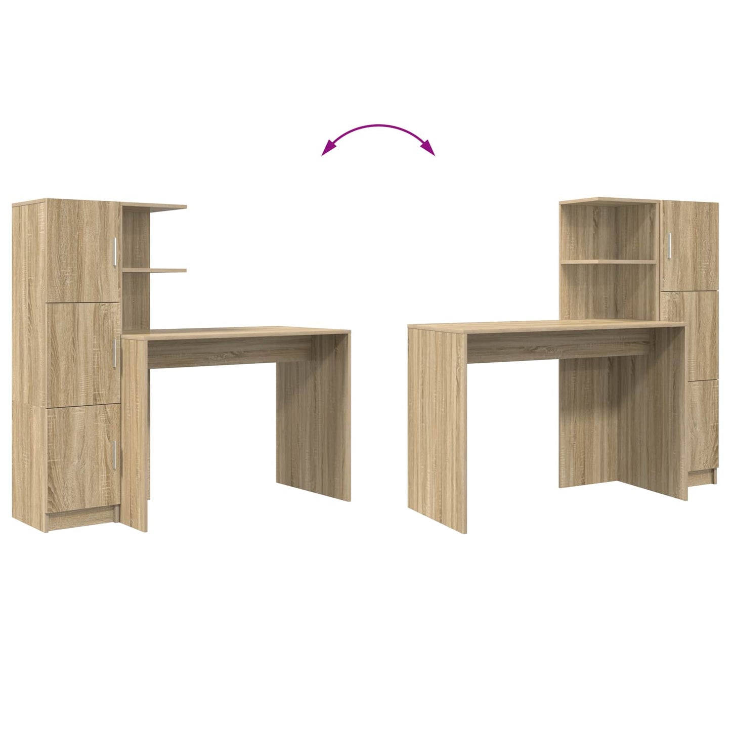 Schreibtisch Sonoma-Eiche 133,5 x 50 x 124 cm 2 stk.