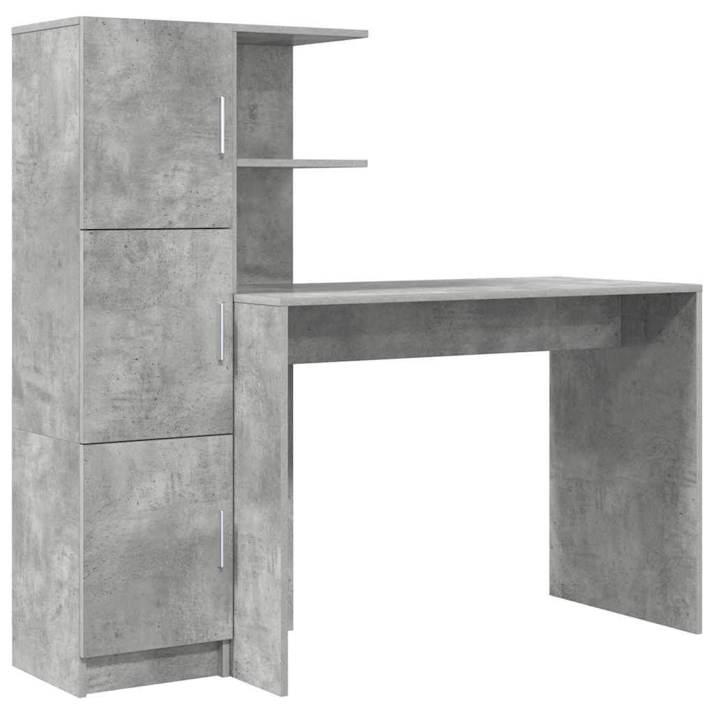 Schreibtisch 2 pcs Beton Grau