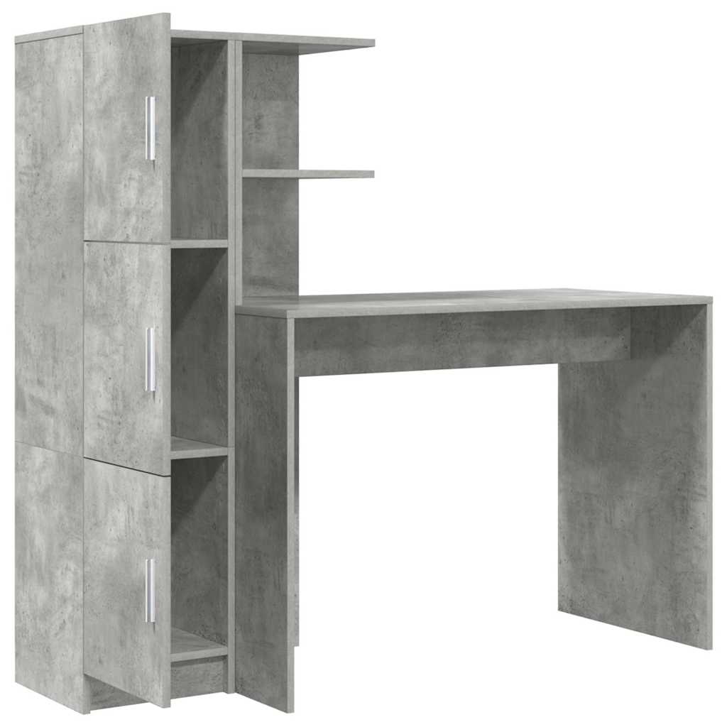 Schreibtisch 2 pcs Beton Grau