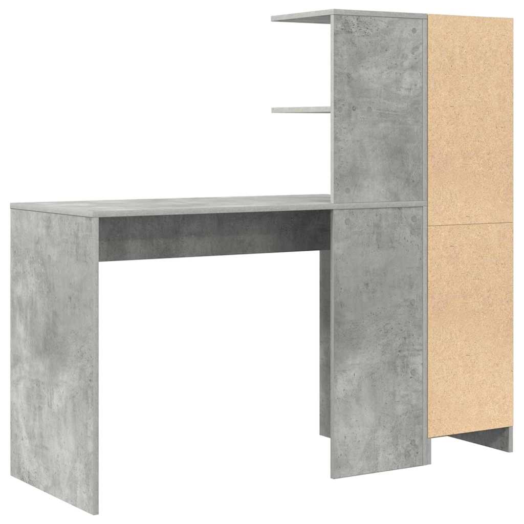 Schreibtisch 2 pcs Beton Grau