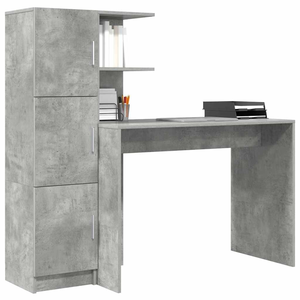 Schreibtisch 2 pcs Beton Grau