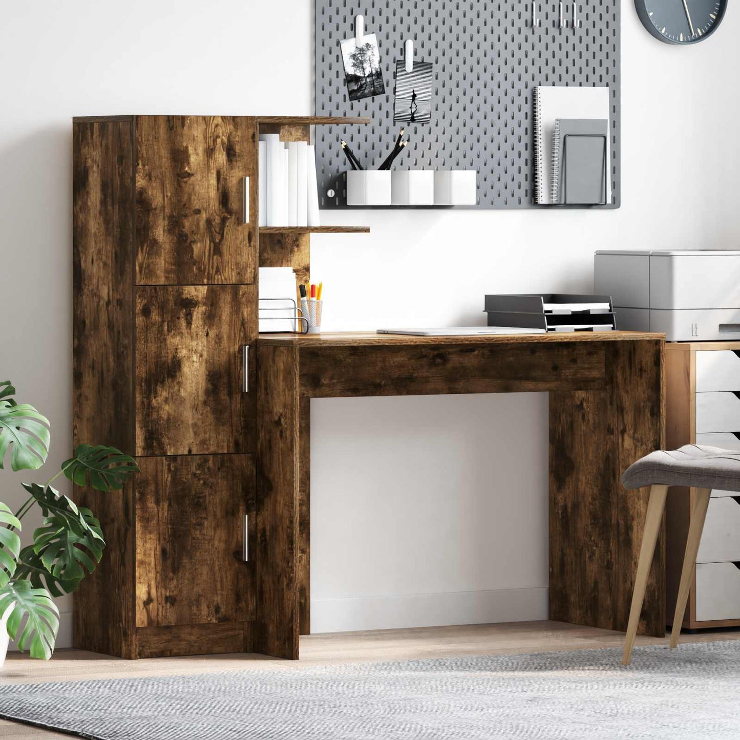 Schreibtisch 2 pcs Geräucherte Eiche