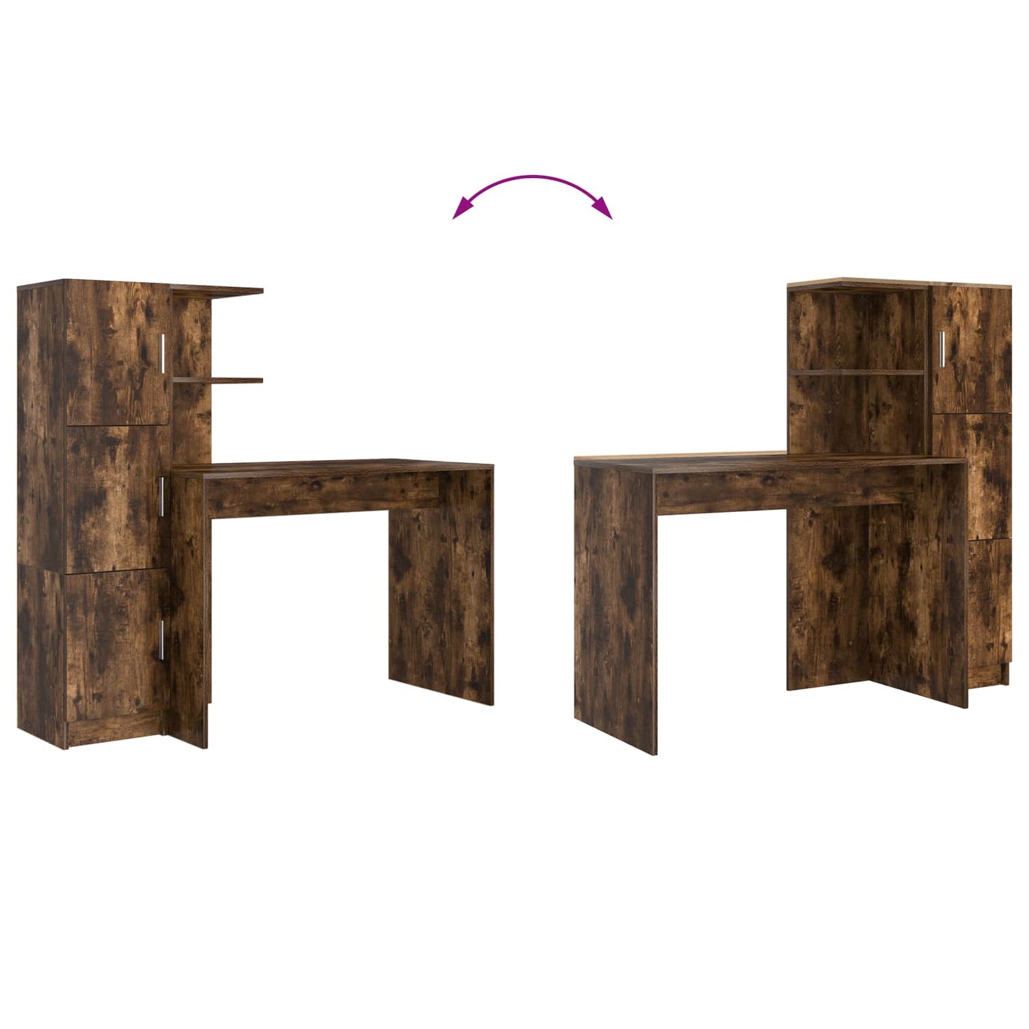 Schreibtisch 2 pcs Geräucherte Eiche