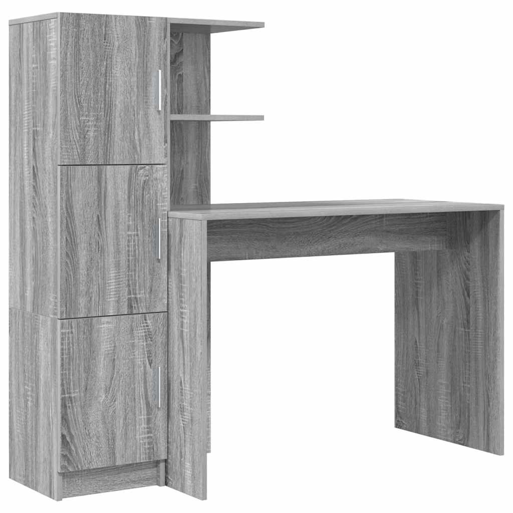 Schreibtisch Graues Sonoma 133,5 x 50 x 124 cm 2 stk.