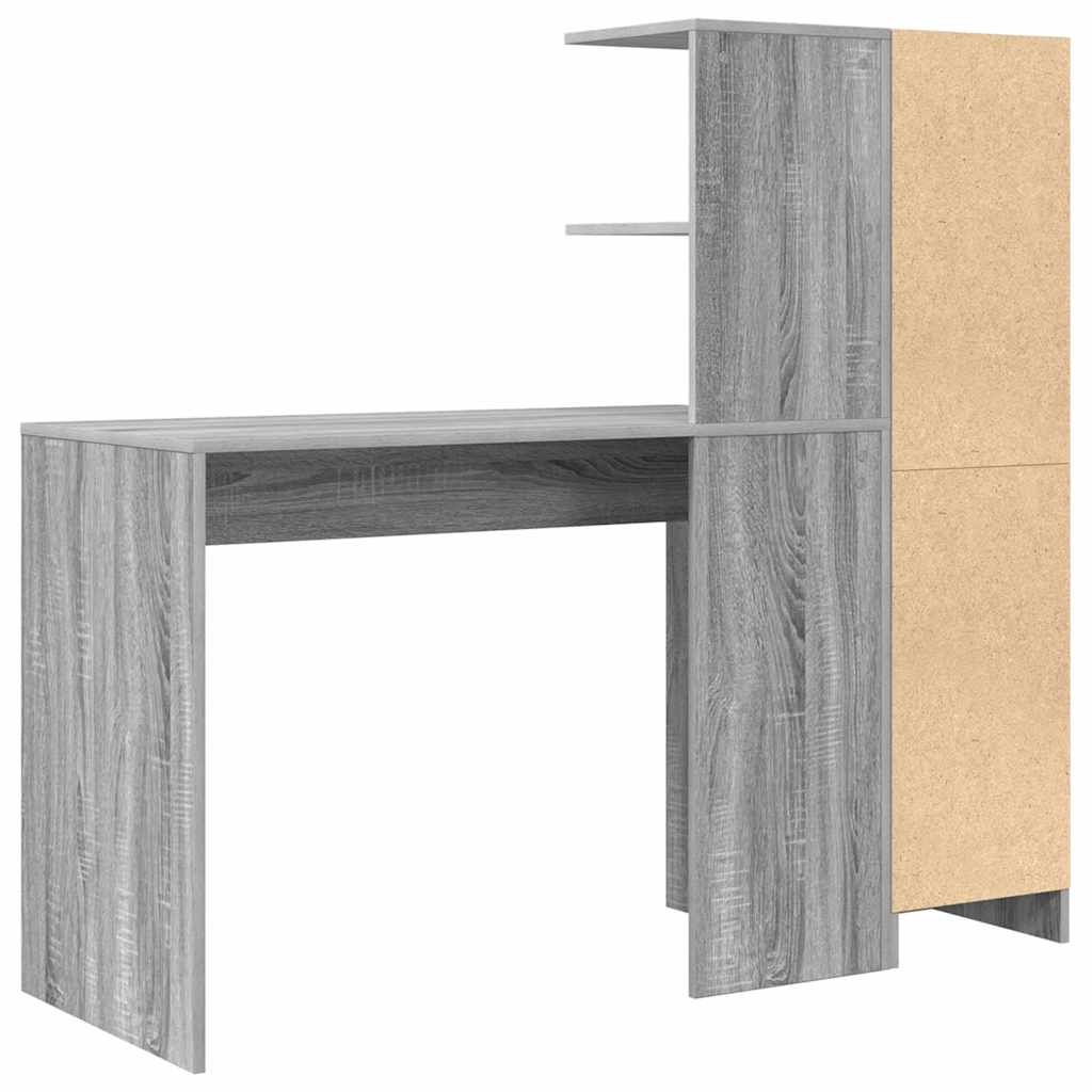 Schreibtisch Graues Sonoma 133,5 x 50 x 124 cm 2 stk.