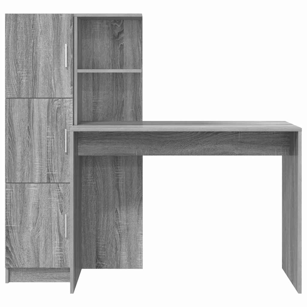Schreibtisch Graues Sonoma 133,5 x 50 x 124 cm 2 stk.