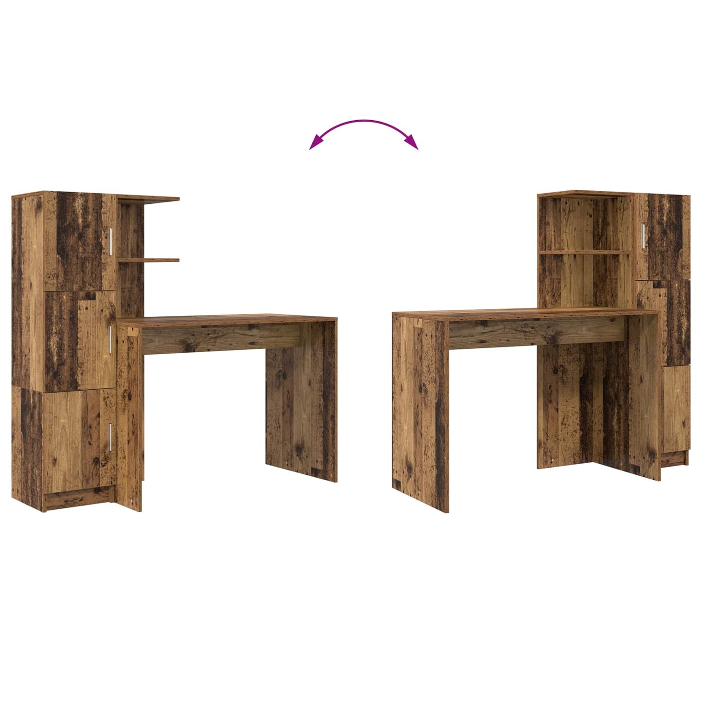 Schreibtisch 2 pcs Altholz