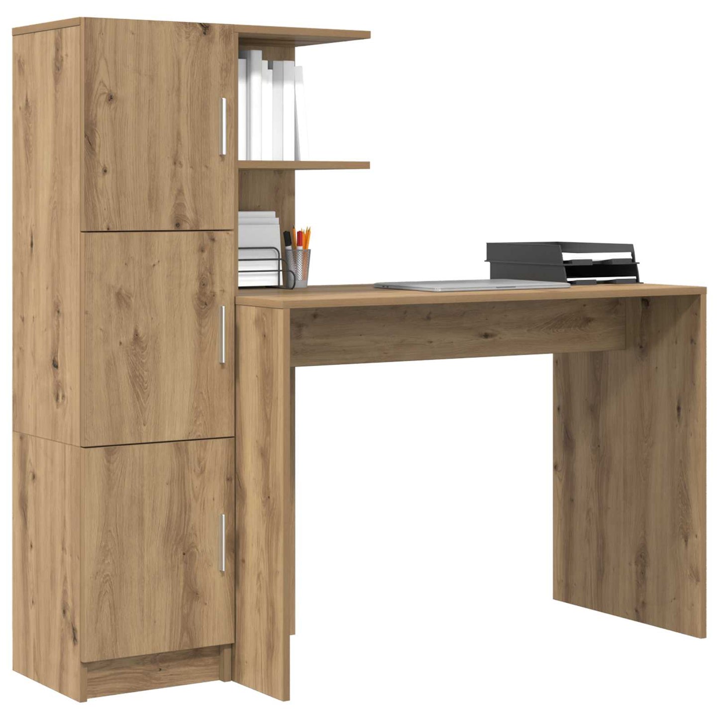 Schreibtisch Artisan-Eiche 133,5 x 50 x 124 cm 2 Stk.