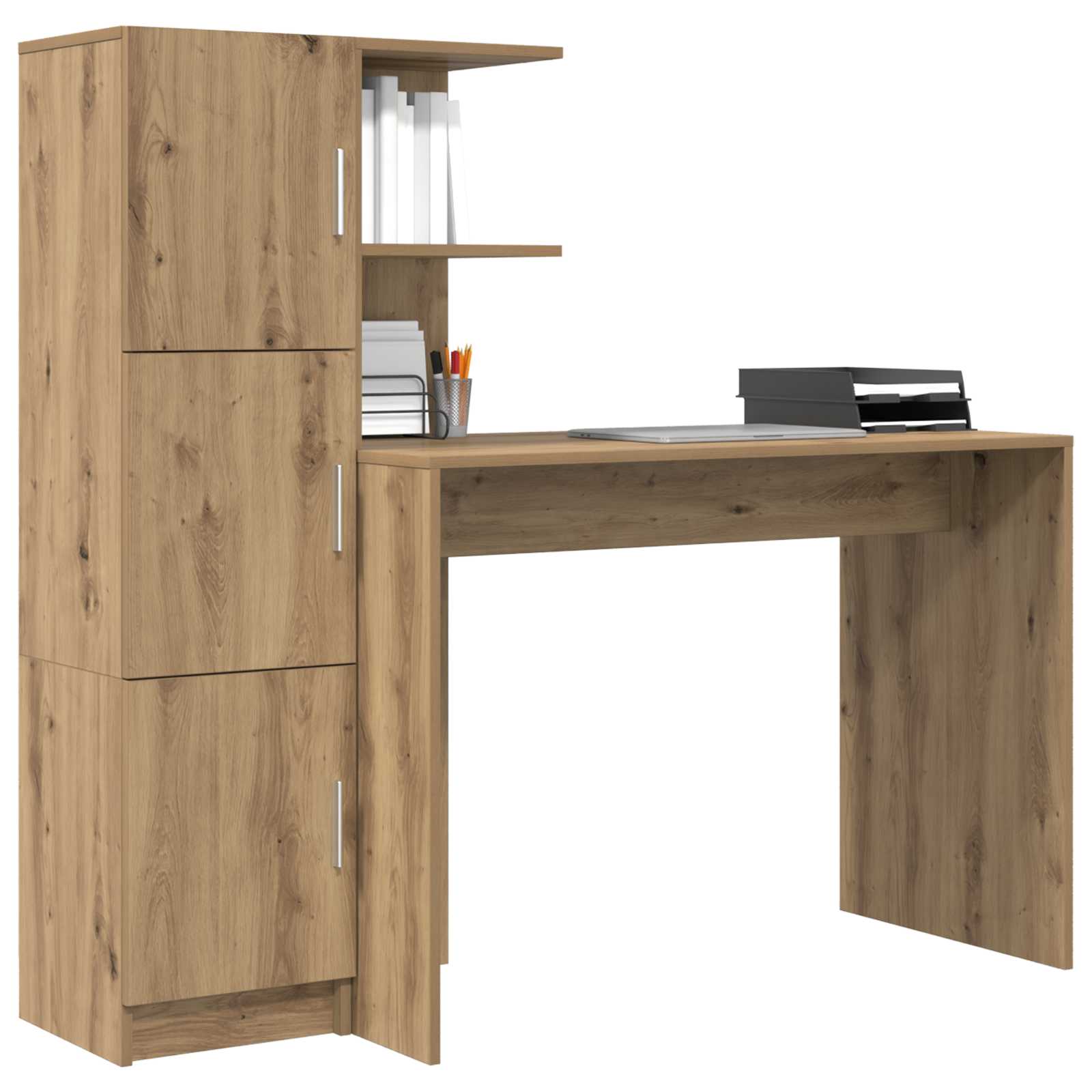 Schreibtisch Artisan-Eiche 133,5 x 50 x 124 cm 2 Stk.