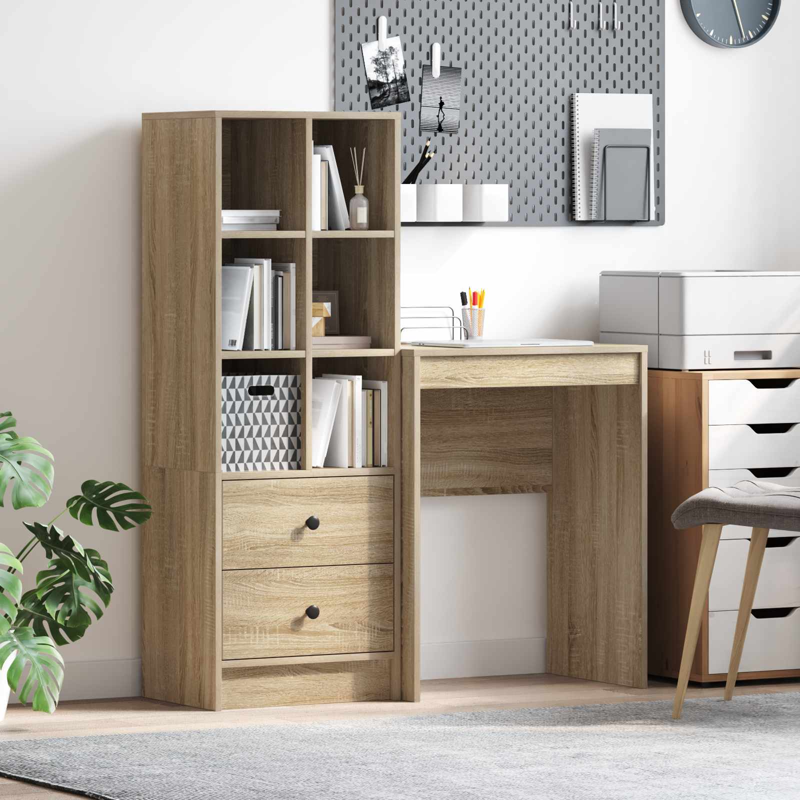 Schreibtisch Sonoma-Eiche 105,5 x 34 x 127 cm 2 stk.