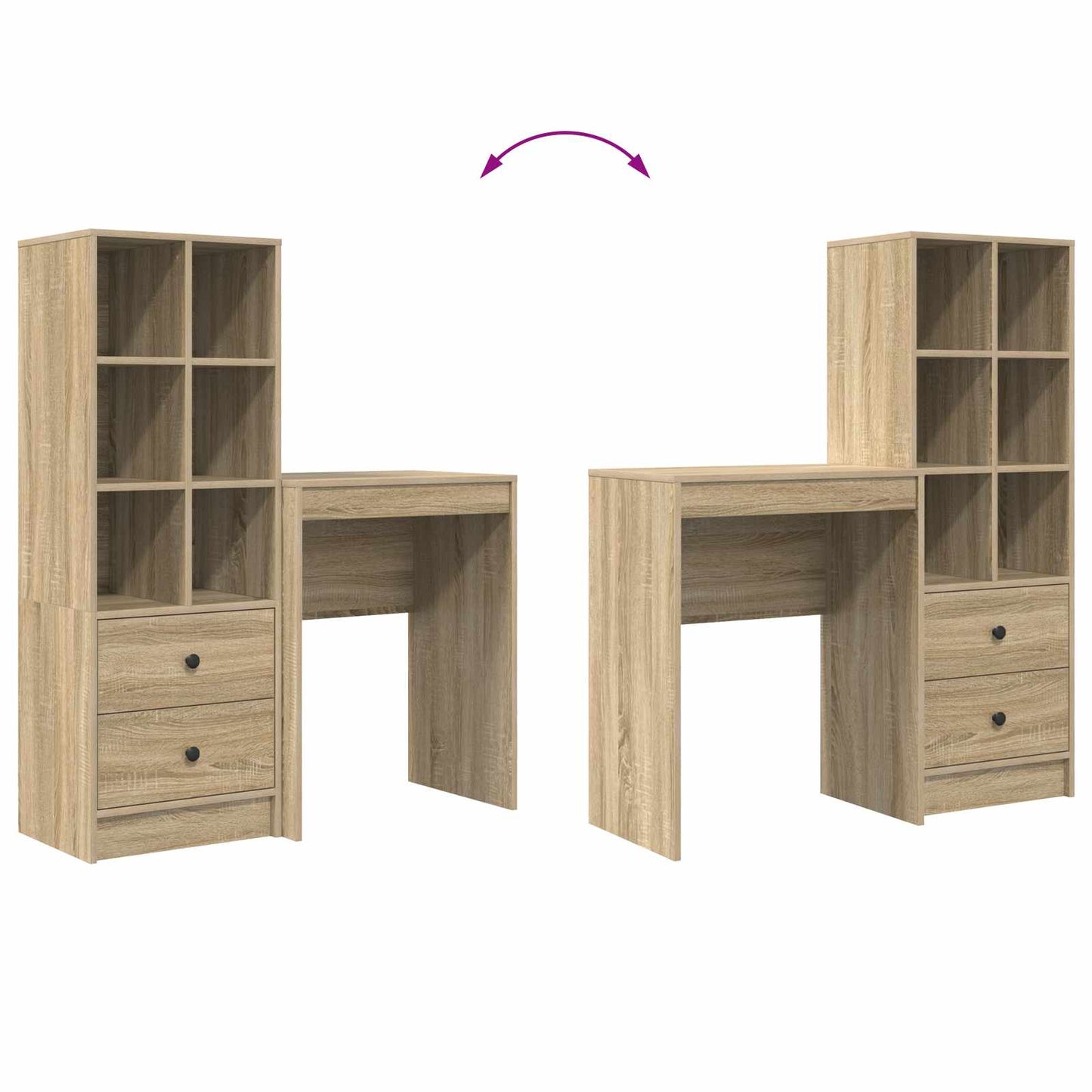 Schreibtisch Sonoma-Eiche 105,5 x 34 x 127 cm 2 stk.