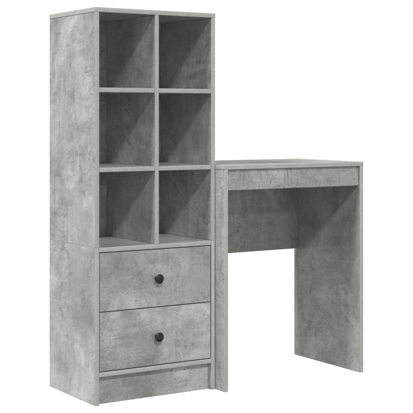 Schreibtisch Beton Grau 105,5 x 34 x 127 cm 2 stk.