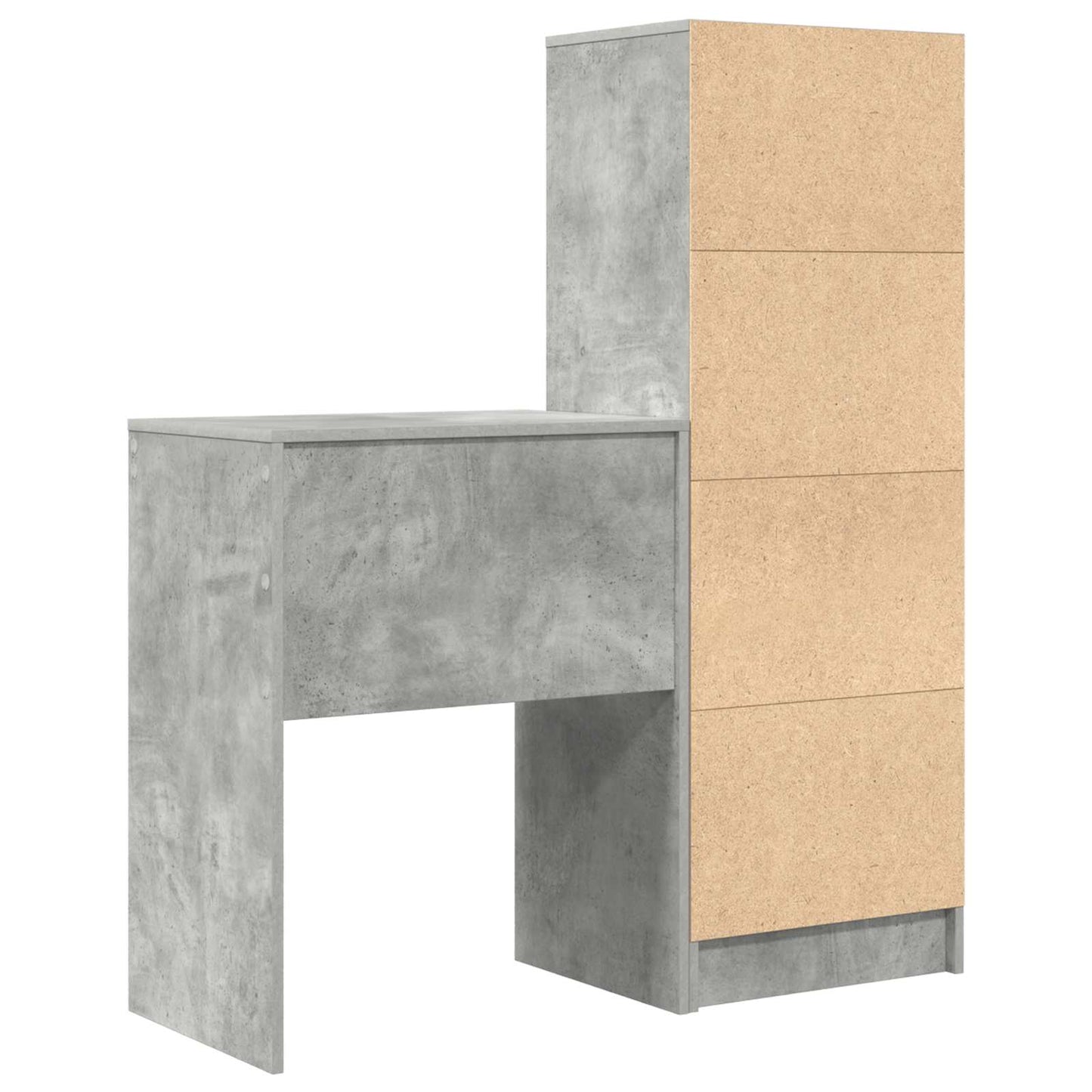 Schreibtisch Beton Grau 105,5 x 34 x 127 cm 2 stk.