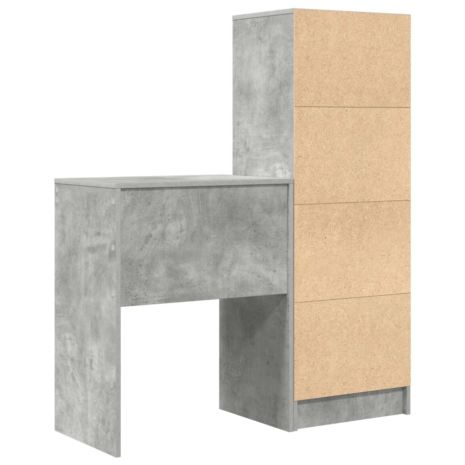 Schreibtisch Beton Grau 105,5 x 34 x 127 cm 2 stk.