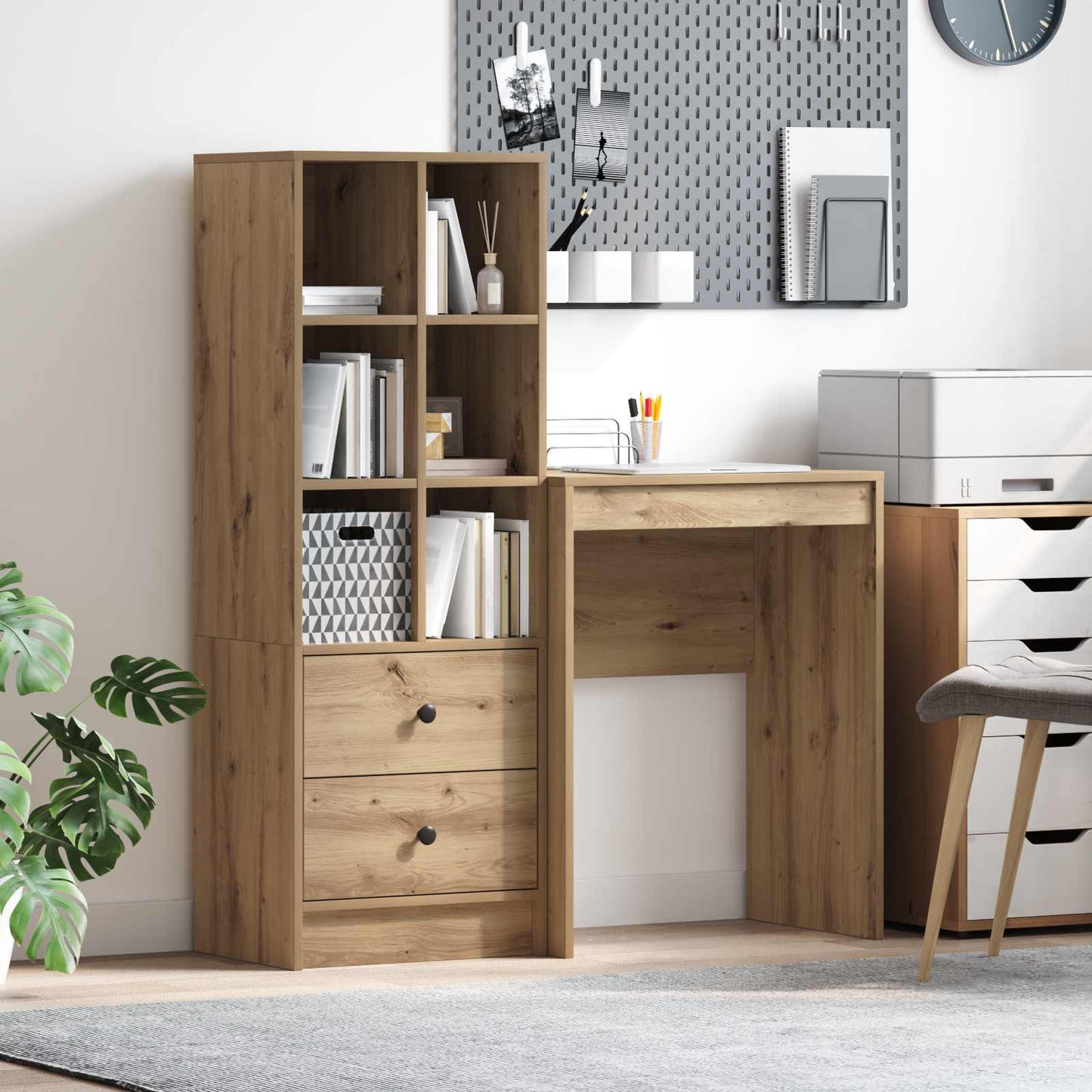 Schreibtisch Artisan-Eiche 105,5 x 34 x 127 cm 2 Stk.