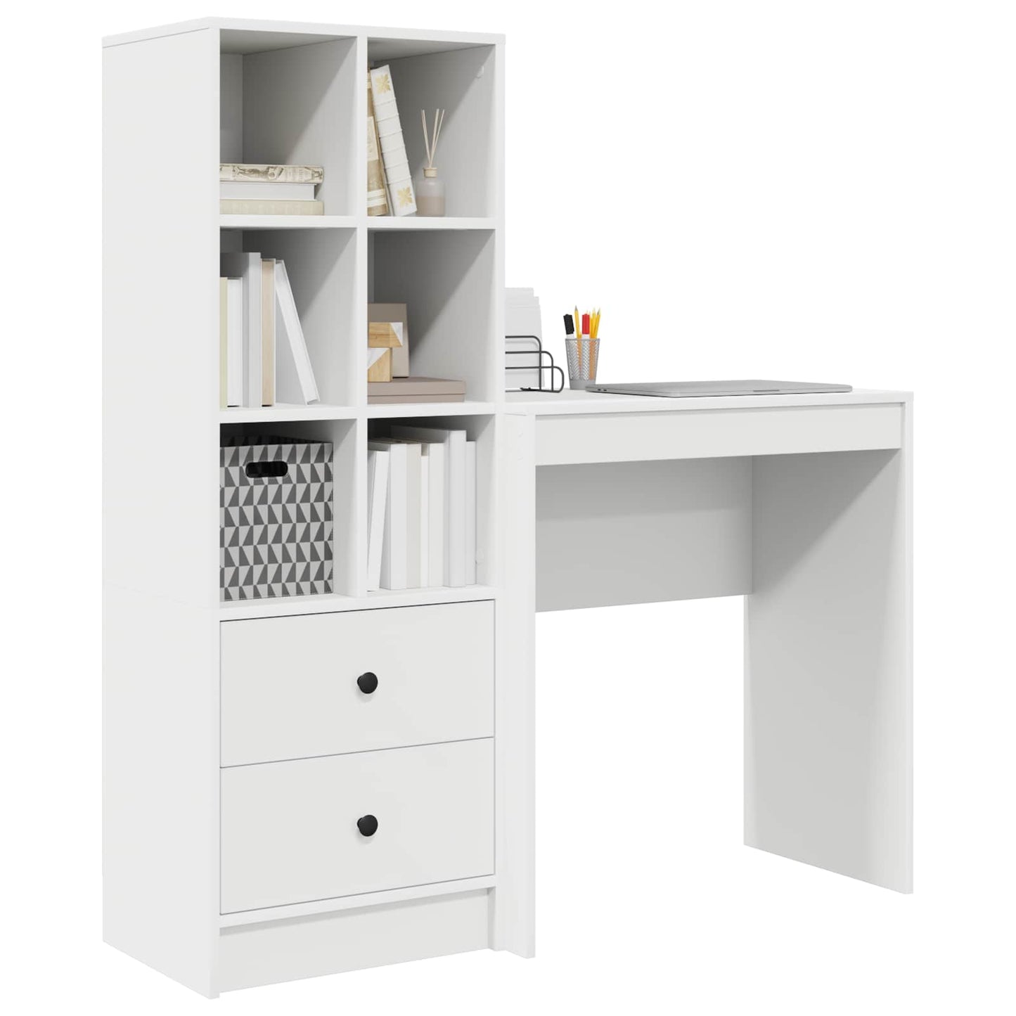 Schreibtisch Weiß 115,5 x 40 x 127 cm 2 stk.