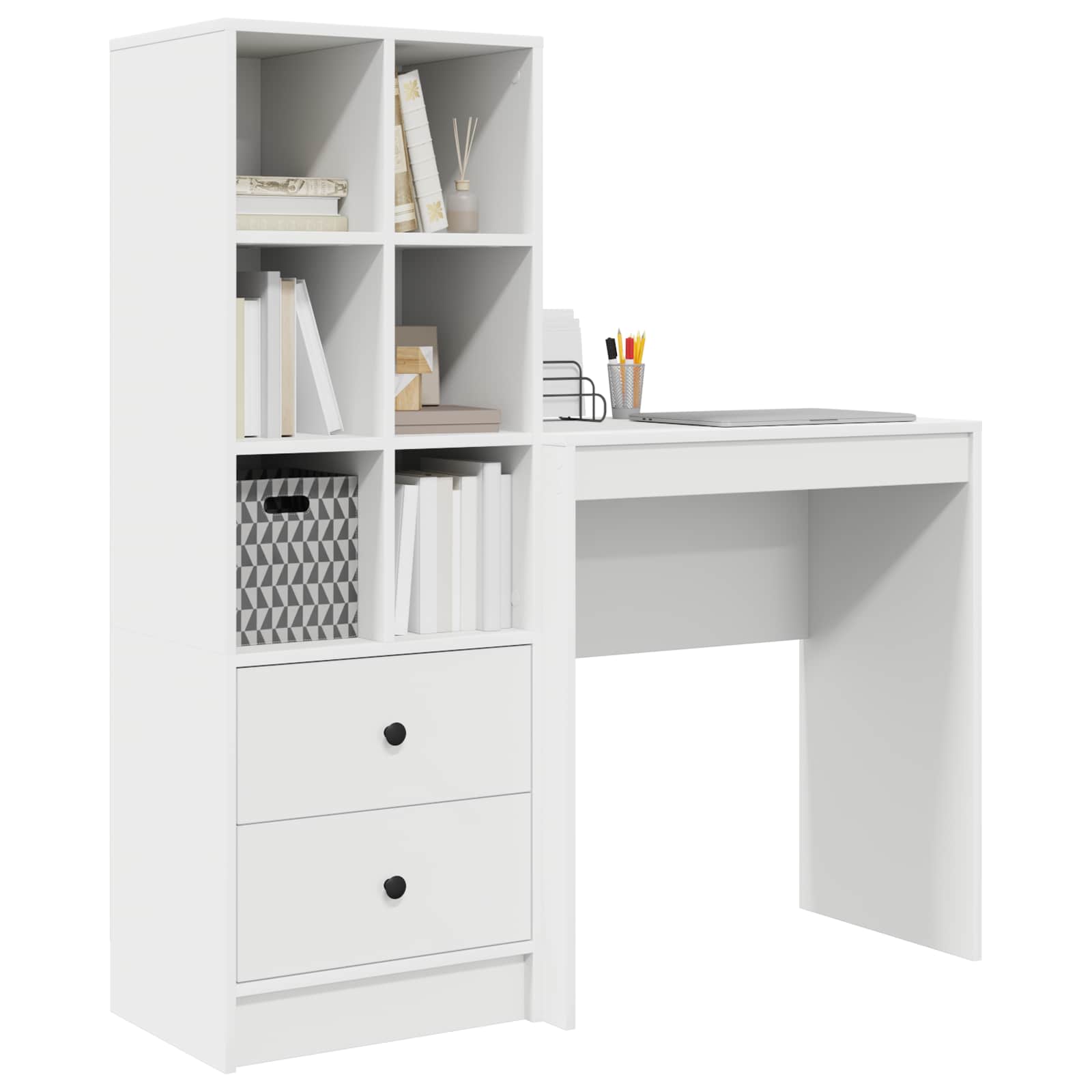 Schreibtisch Weiß 115,5 x 40 x 127 cm 2 stk.