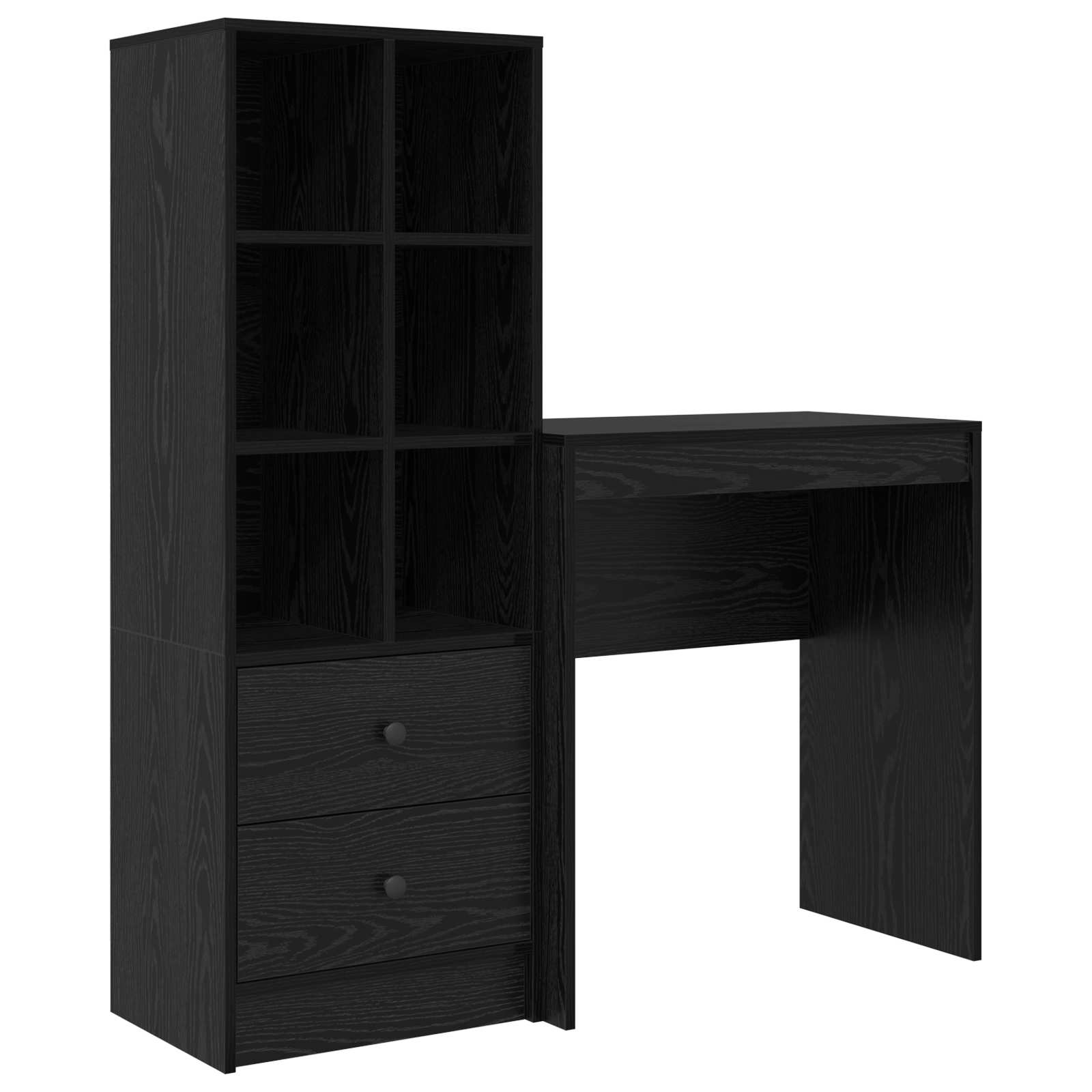 Schreibtisch Schwarz Eichen-Optik 115,5 x 40 x 127 cm 2 stk.