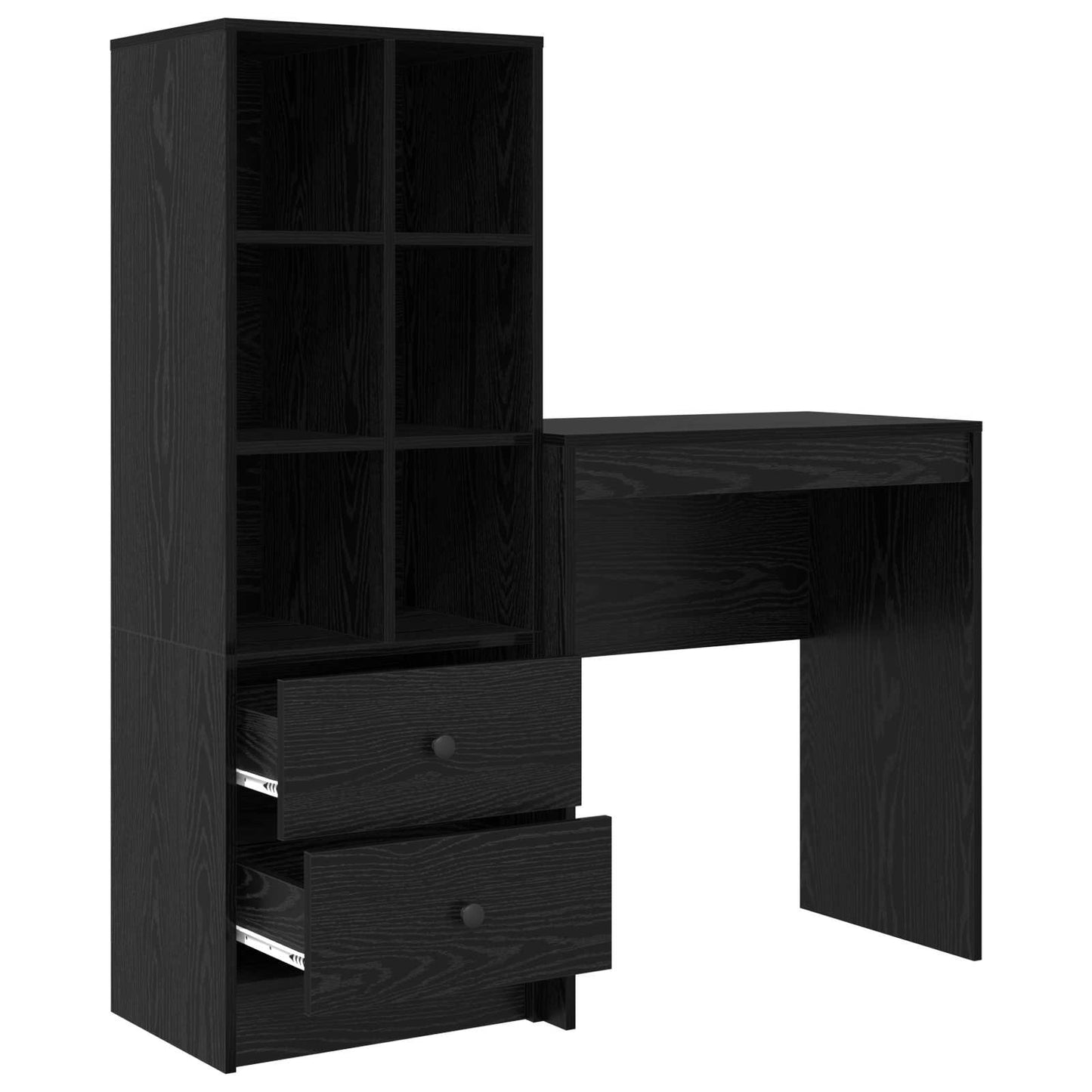 Schreibtisch Schwarz Eichen-Optik 115,5 x 40 x 127 cm 2 stk.