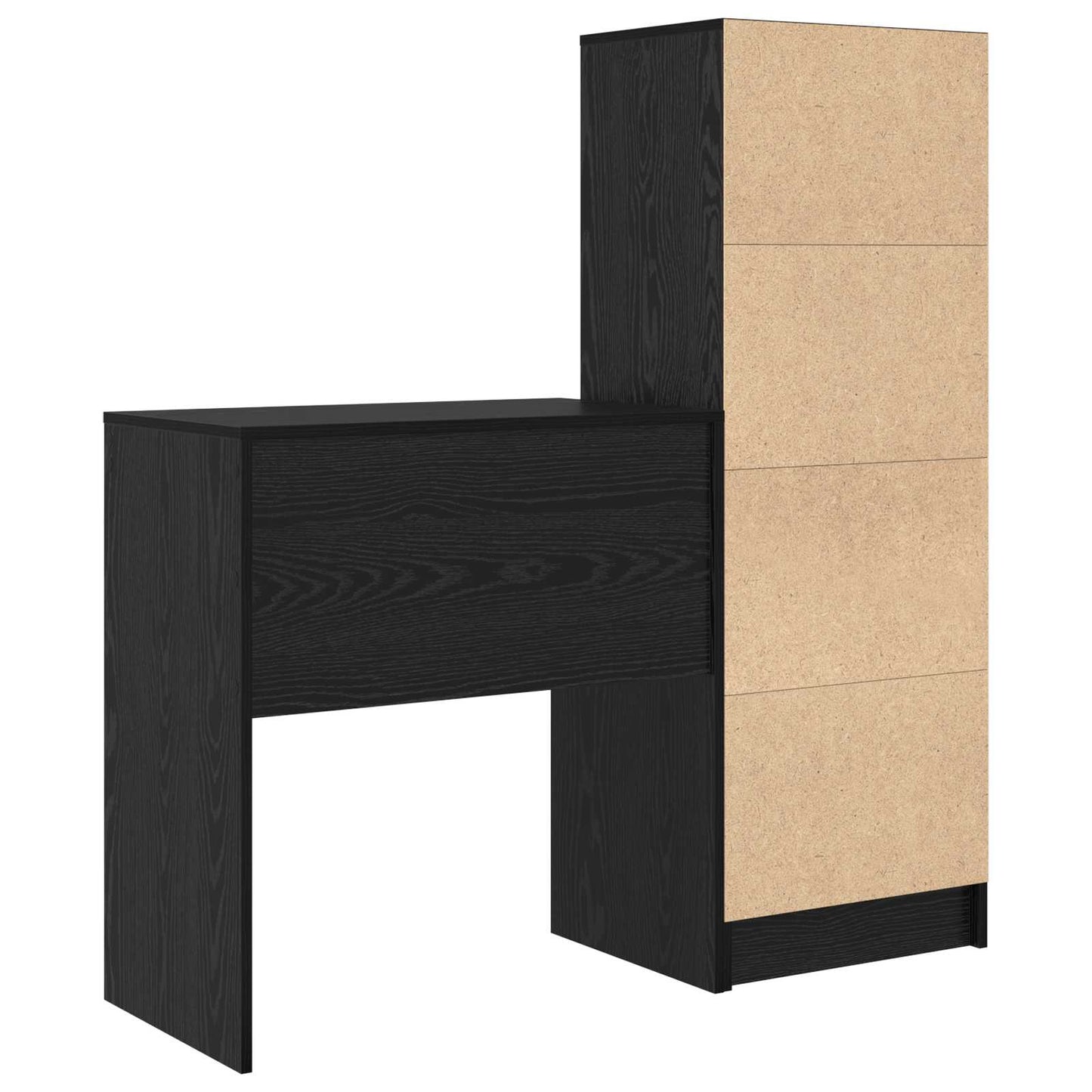Schreibtisch Schwarz Eichen-Optik 115,5 x 40 x 127 cm 2 stk.