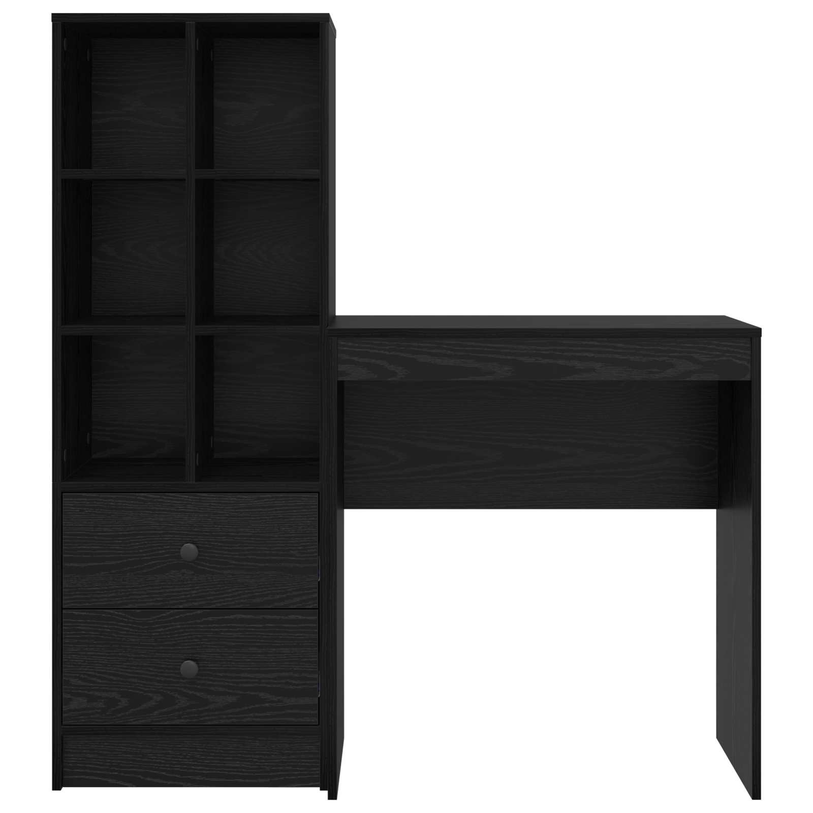 Schreibtisch Schwarz Eichen-Optik 115,5 x 40 x 127 cm 2 stk.