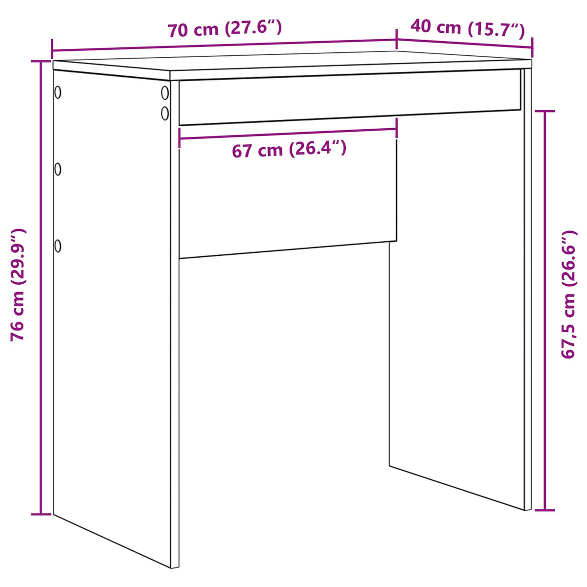 Schreibtisch Sonoma-Eiche 115,5 x 40 x 127 cm 2 stk.