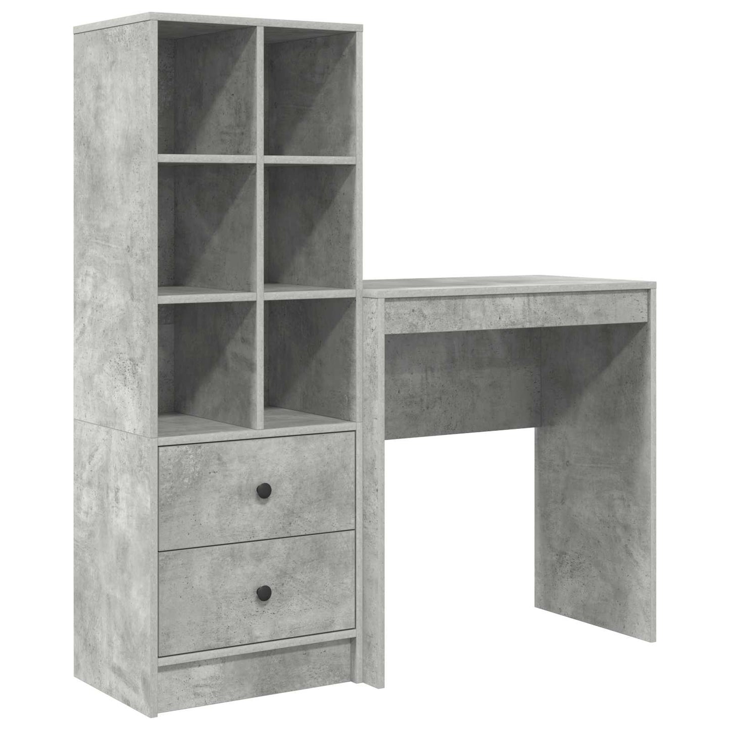 Schreibtisch Beton Grau 115,5 x 40 x 127 cm 2 stk.