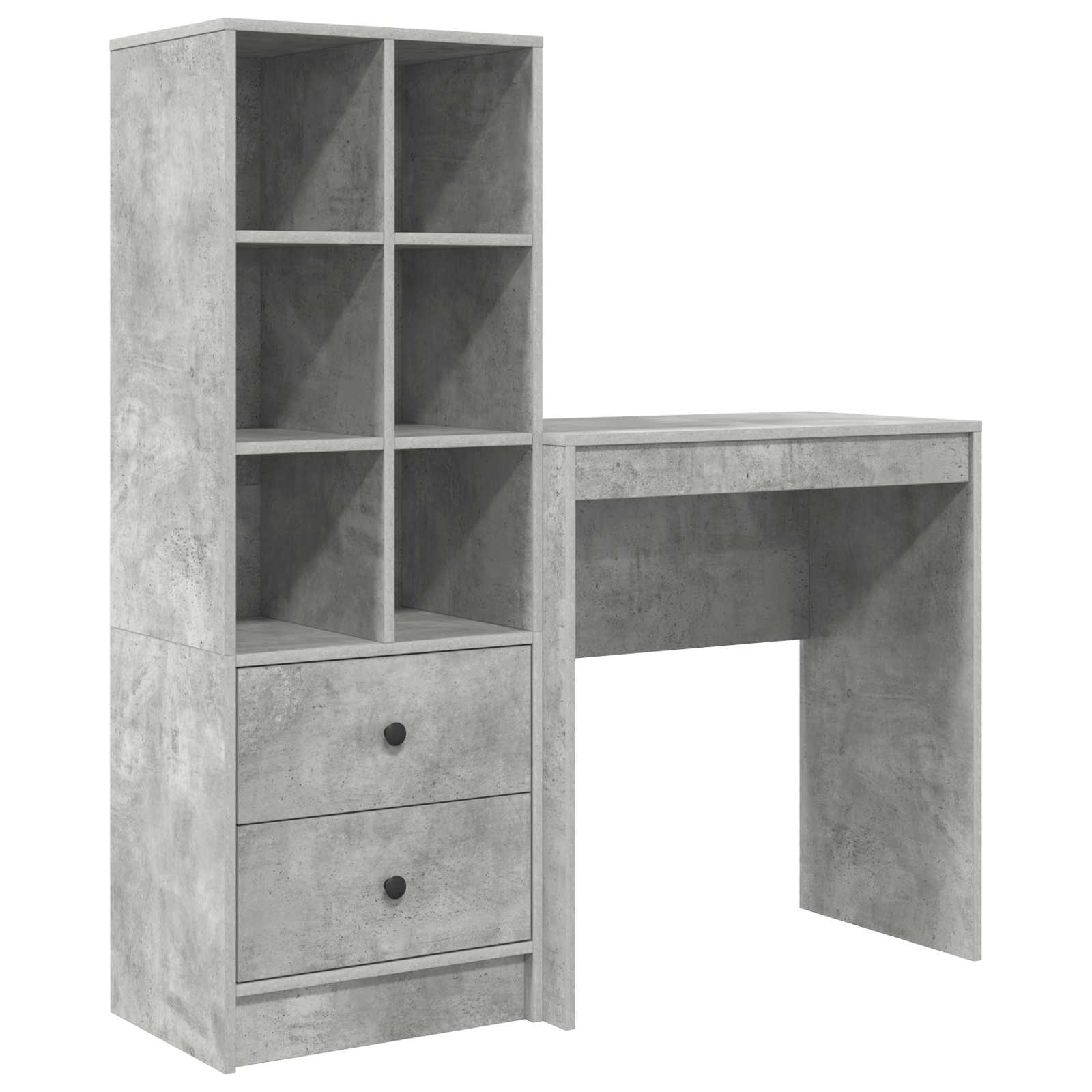 Schreibtisch Beton Grau 115,5 x 40 x 127 cm 2 stk.