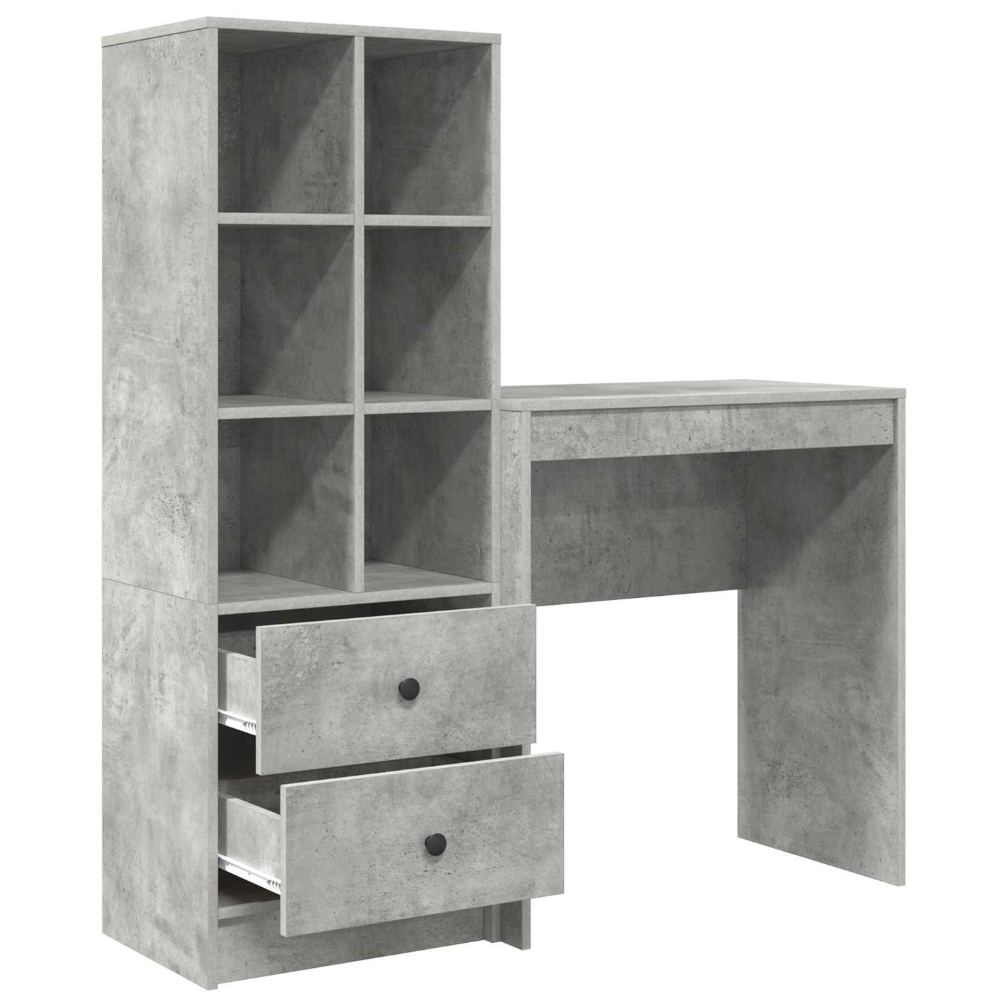 Schreibtisch Beton Grau 115,5 x 40 x 127 cm 2 stk.