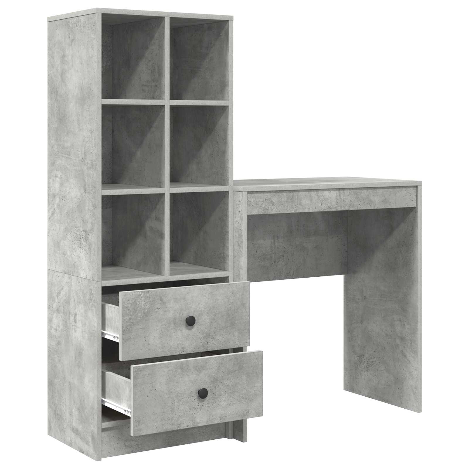 Schreibtisch Beton Grau 115,5 x 40 x 127 cm 2 stk.