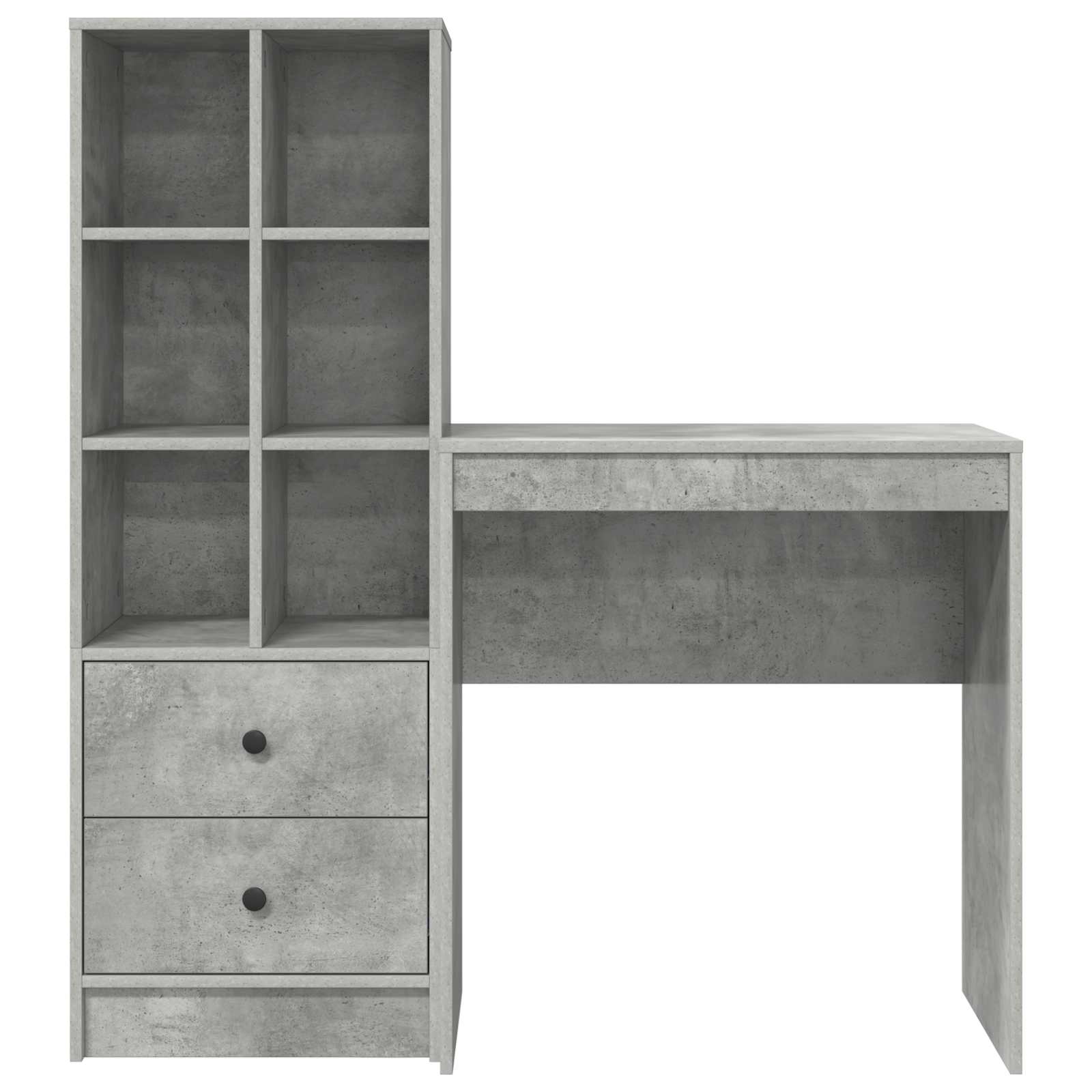 Schreibtisch Beton Grau 115,5 x 40 x 127 cm 2 stk.