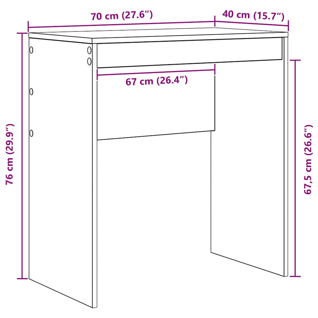 Schreibtisch Beton Grau 115,5 x 40 x 127 cm 2 stk.
