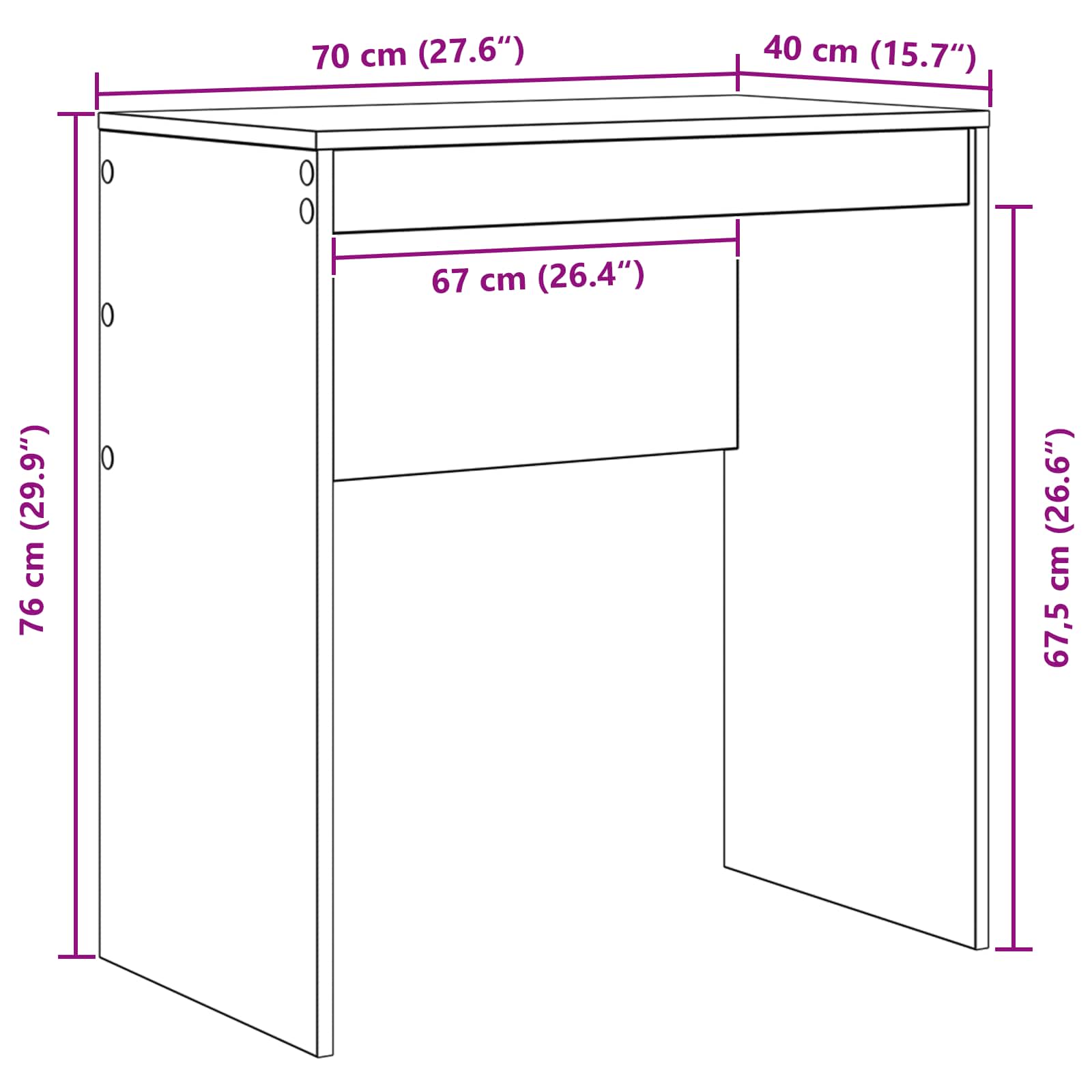 Schreibtisch Geräucherte Eiche 115,5 x 40 x 127 cm 2 stk.