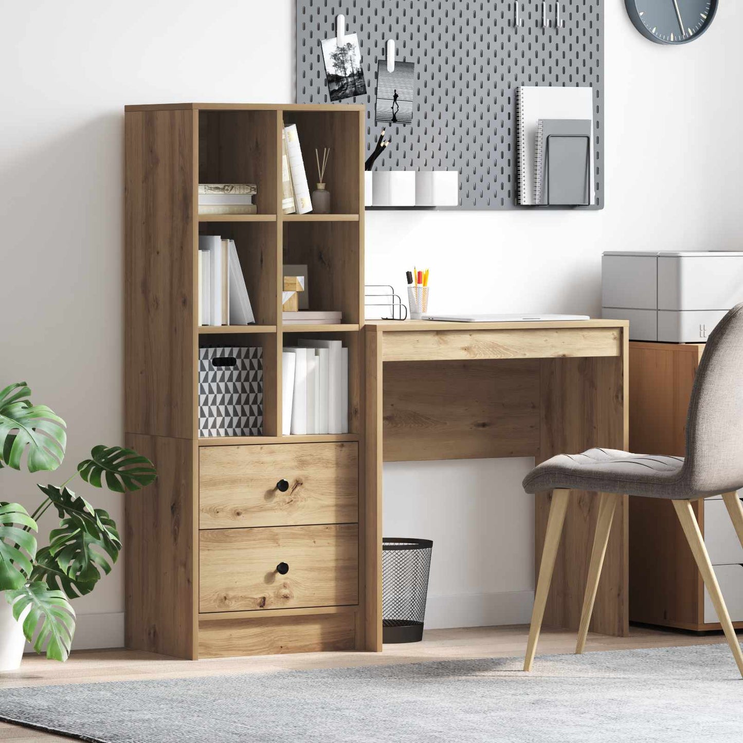 Schreibtisch Artisan-Eiche 115,5 x 40 x 127 cm 2 Stk.