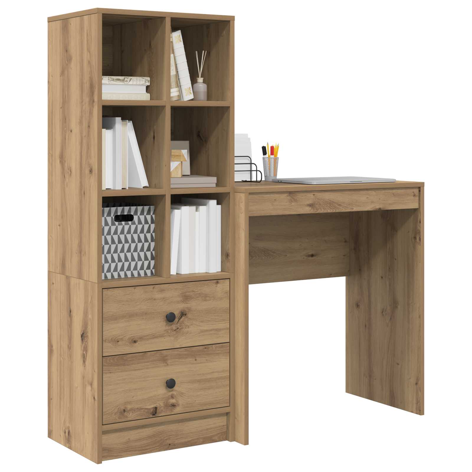 Schreibtisch Artisan-Eiche 115,5 x 40 x 127 cm 2 Stk.