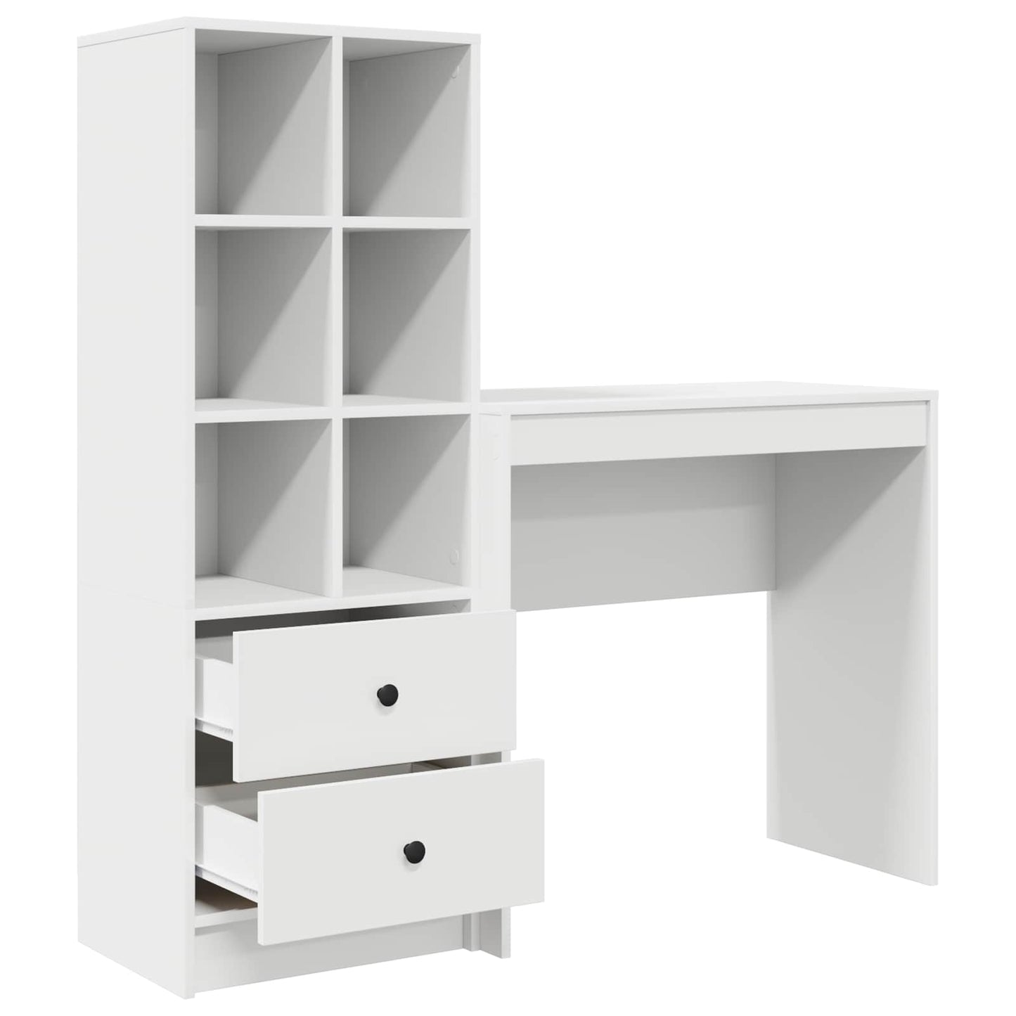 Schreibtisch Weiß 125,5 x 40 x 127 cm 2 stk.