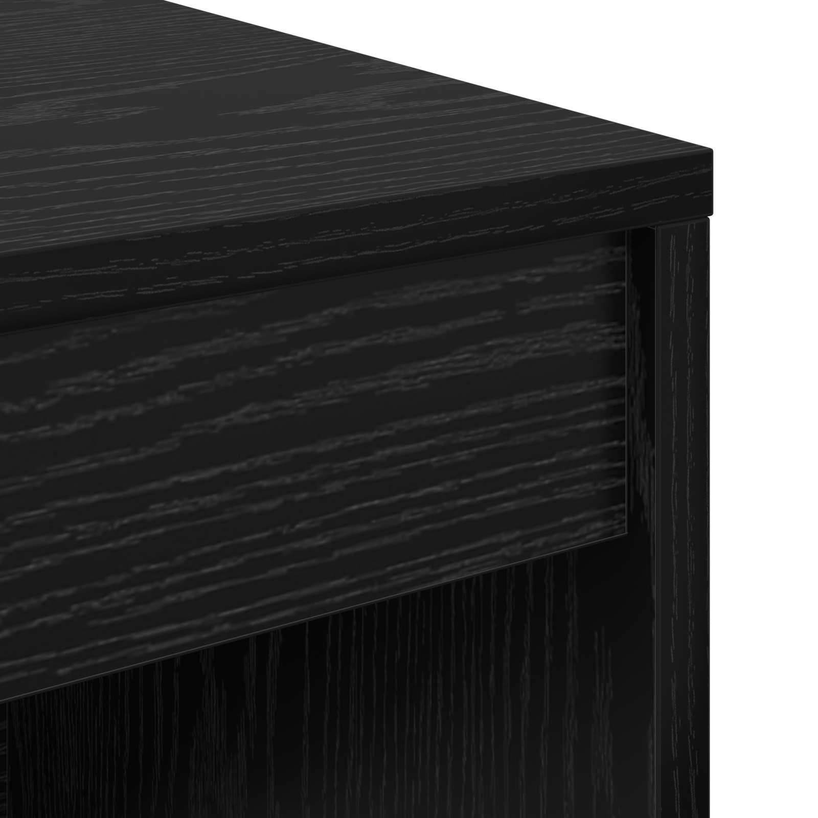 Schreibtisch Schwarz Eichen-Optik 125,5 x 40 x 127 cm 2 stk.