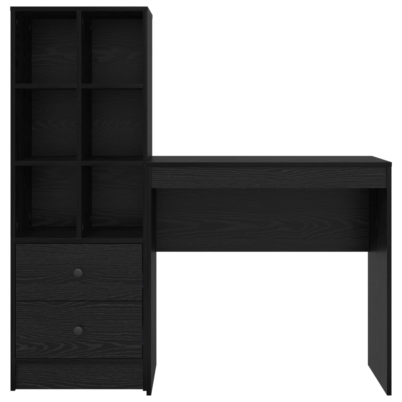 Schreibtisch Schwarz Eichen-Optik 125,5 x 40 x 127 cm 2 stk.