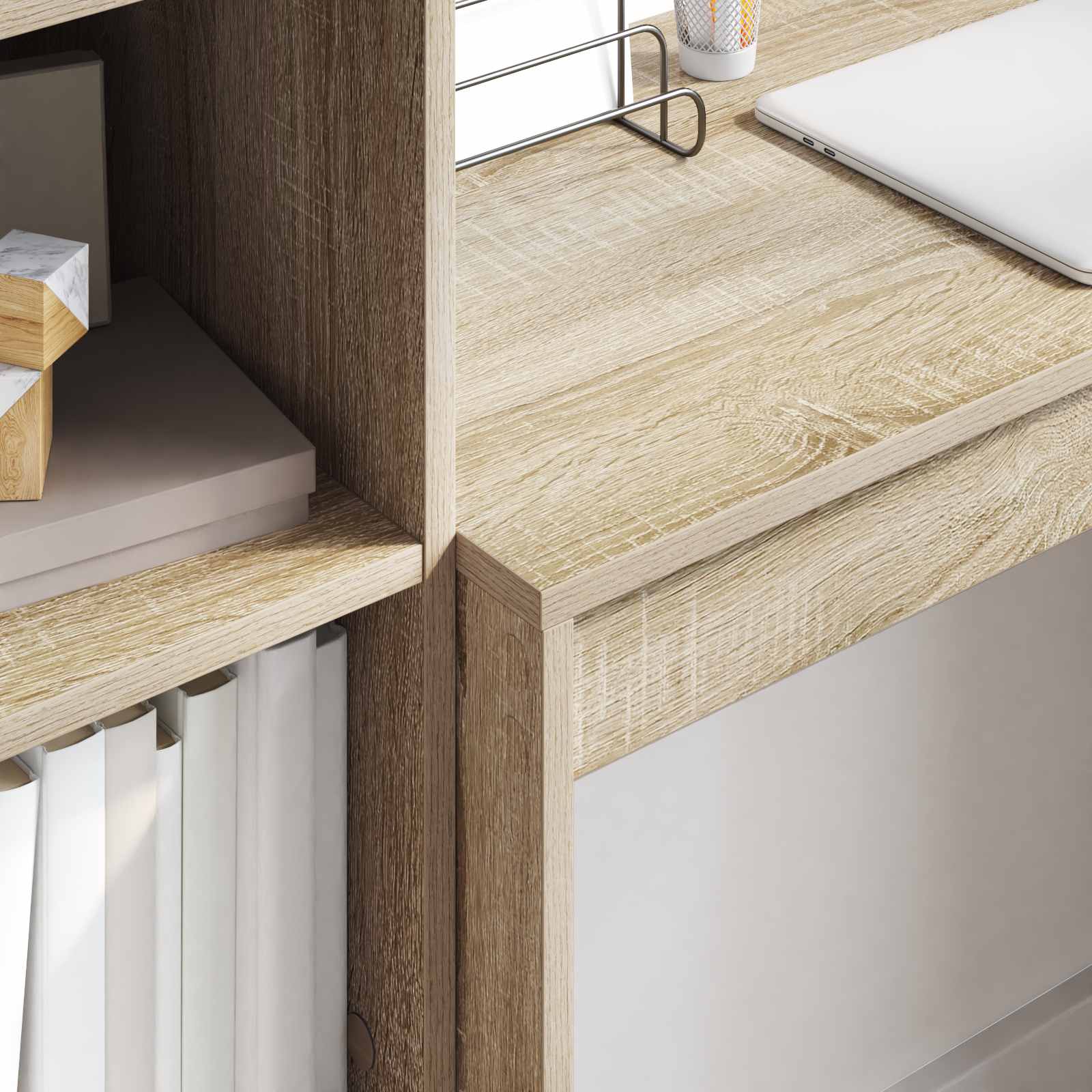 Schreibtisch Sonoma-Eiche 125,5 x 40 x 127 cm 2 stk.